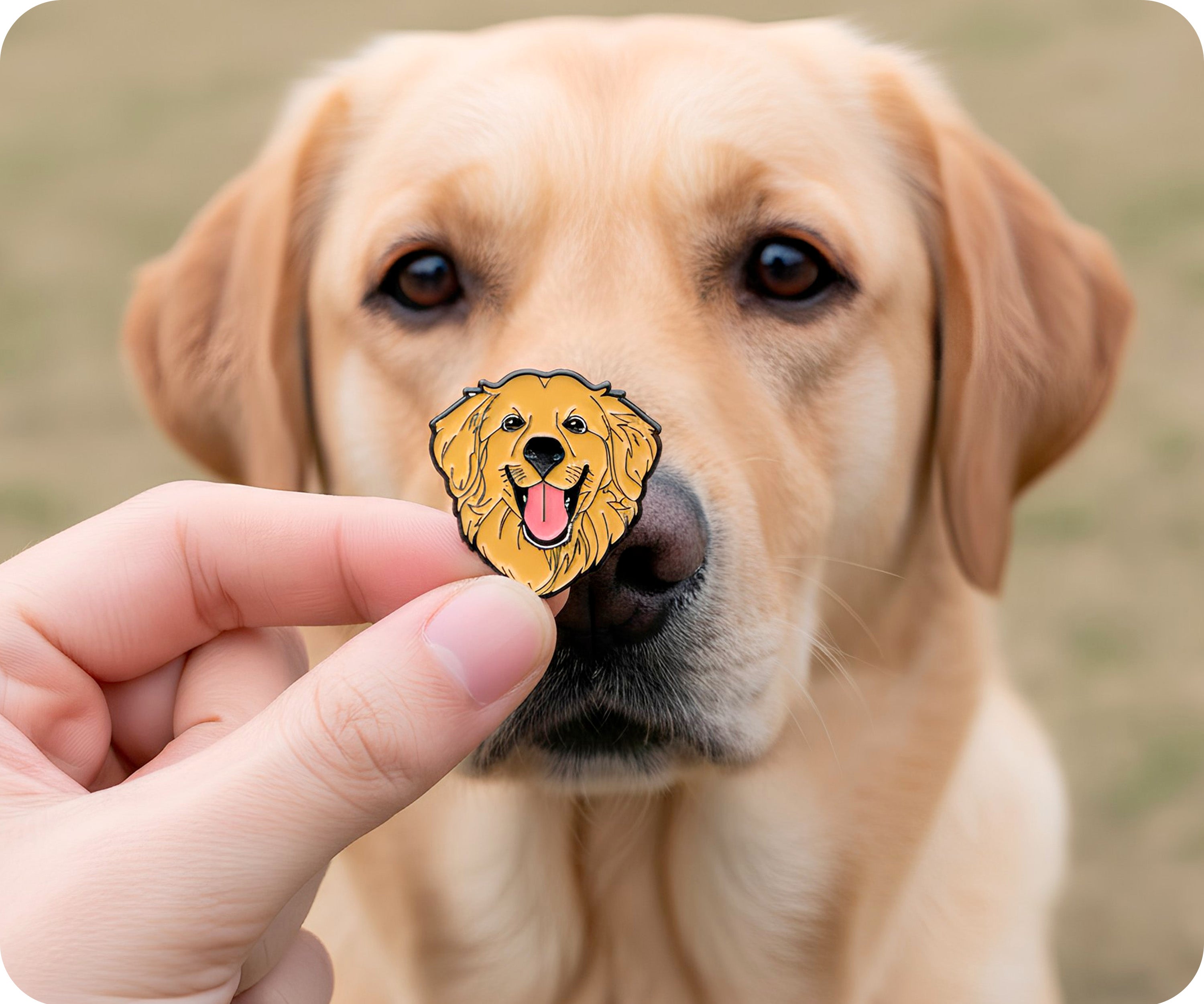 Labrador Dog Pin Badge