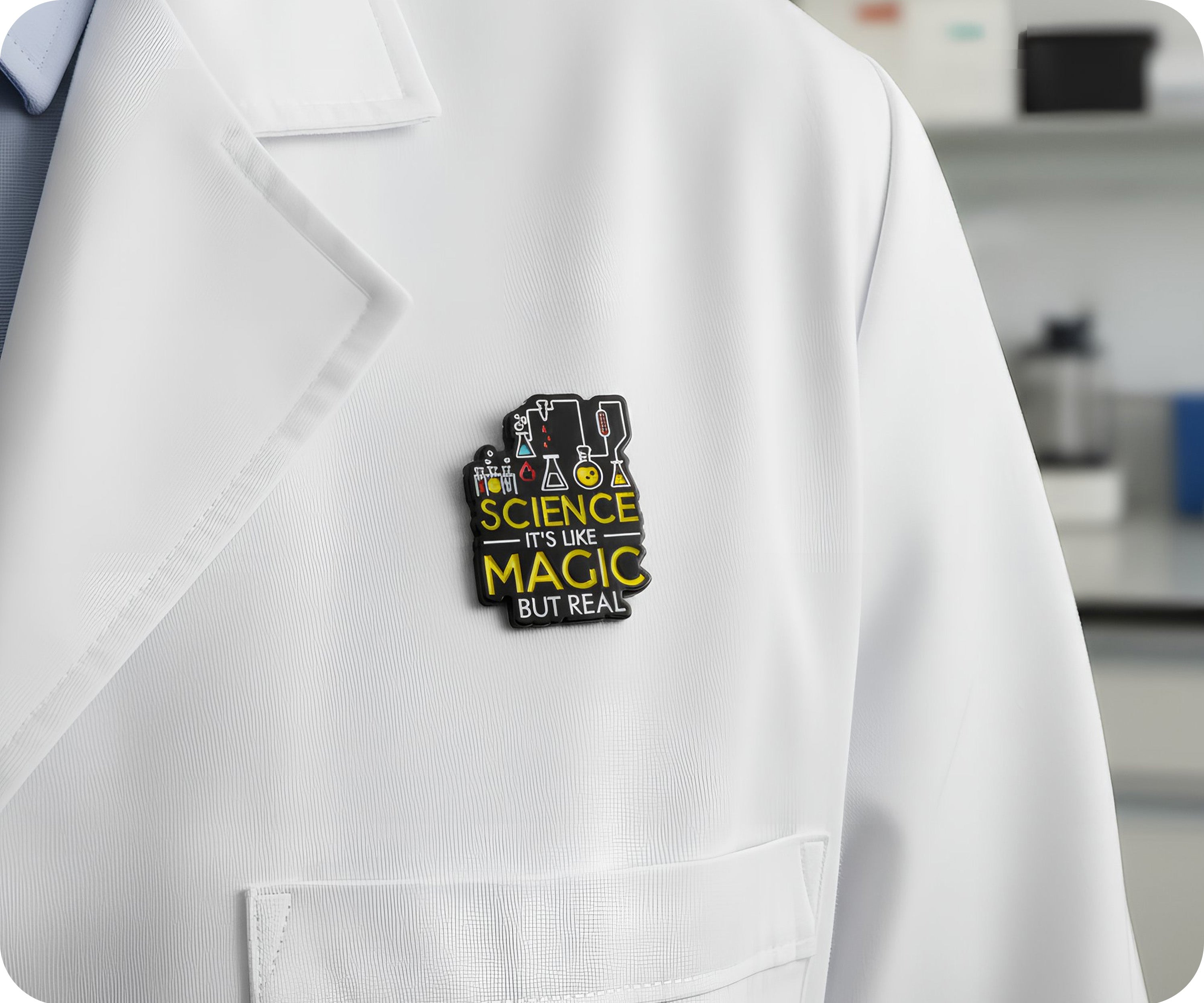 Science Is Like Magic But Read Pin Badge