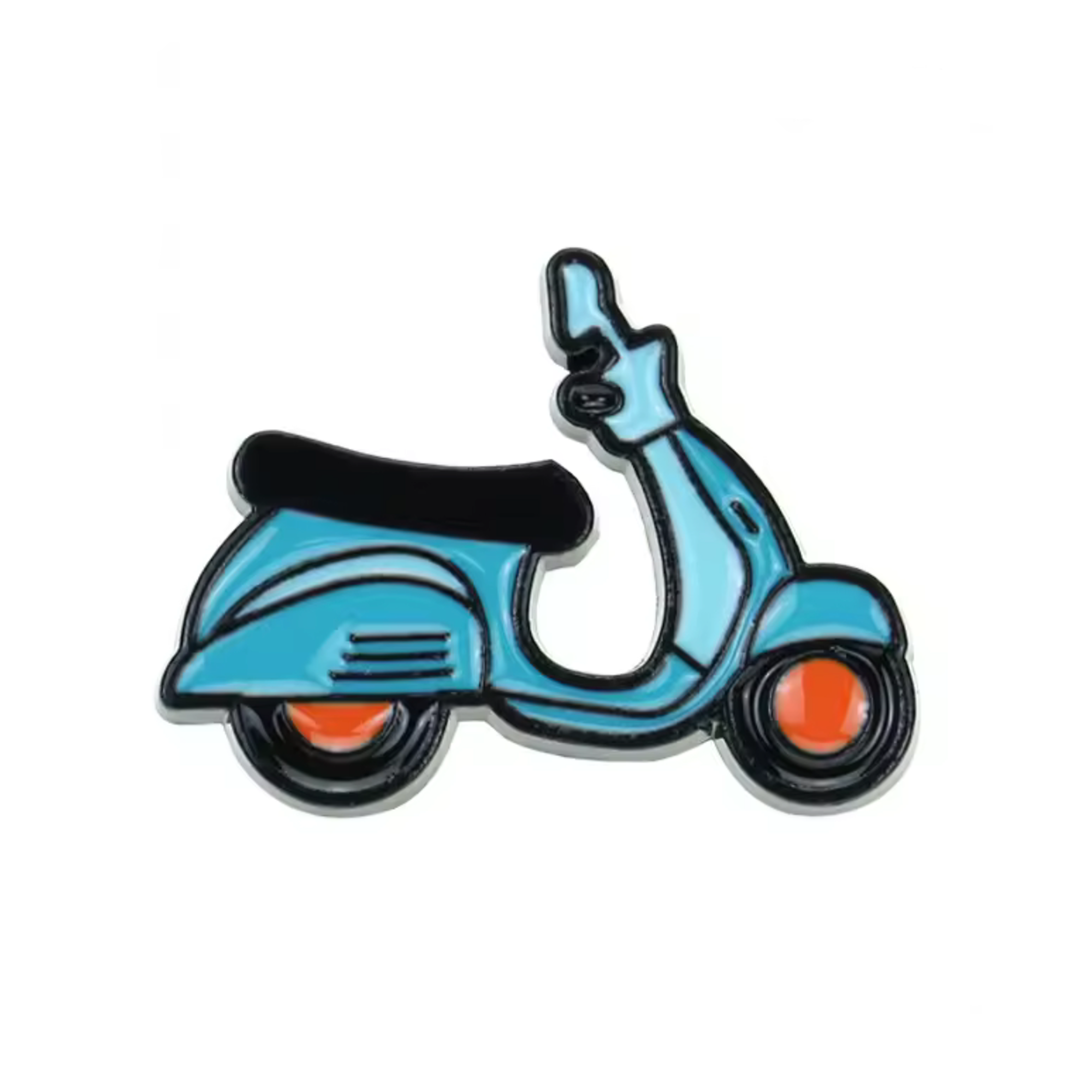 Cartoon Blue Scooter Pin Badge