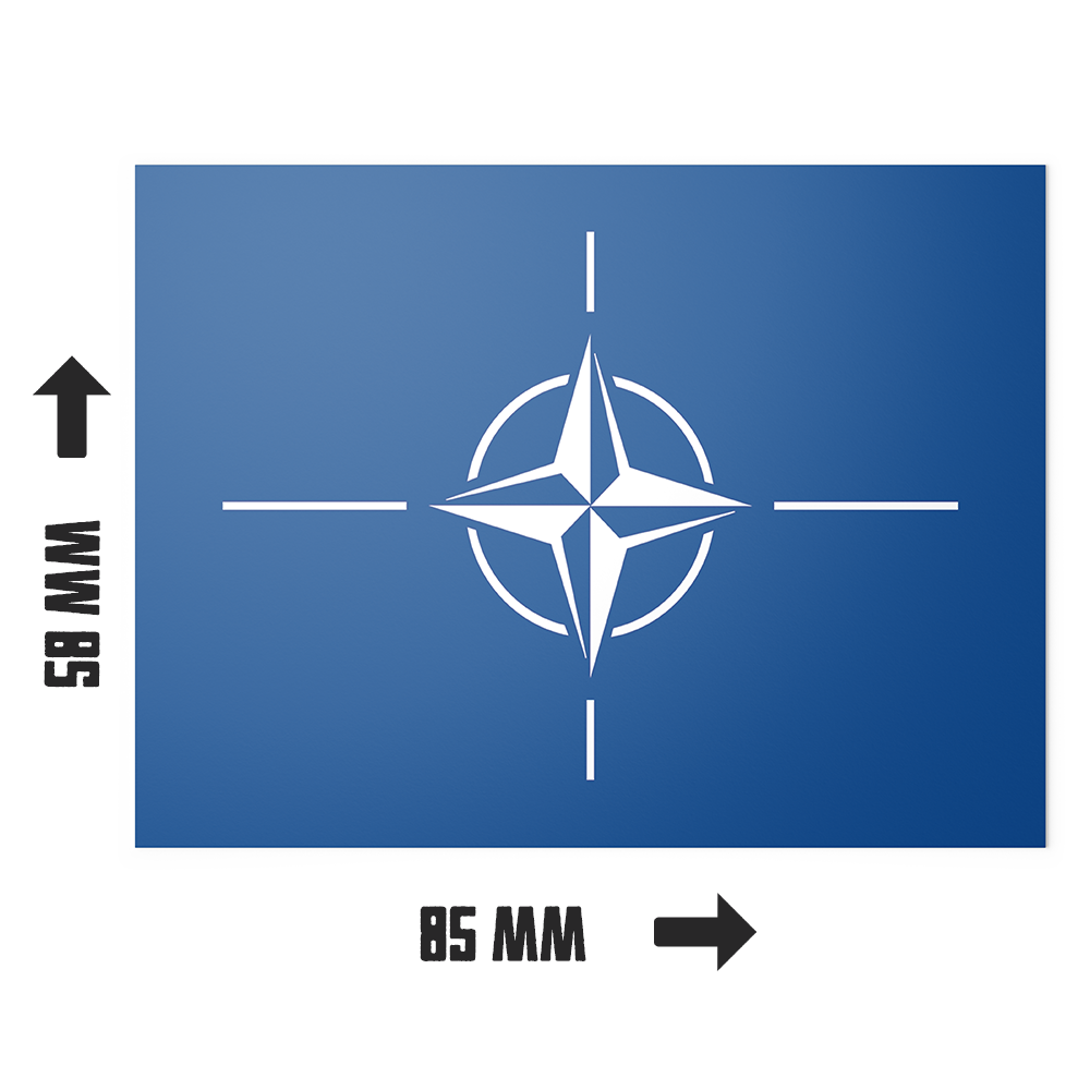 20 X NATO Flag Stickers