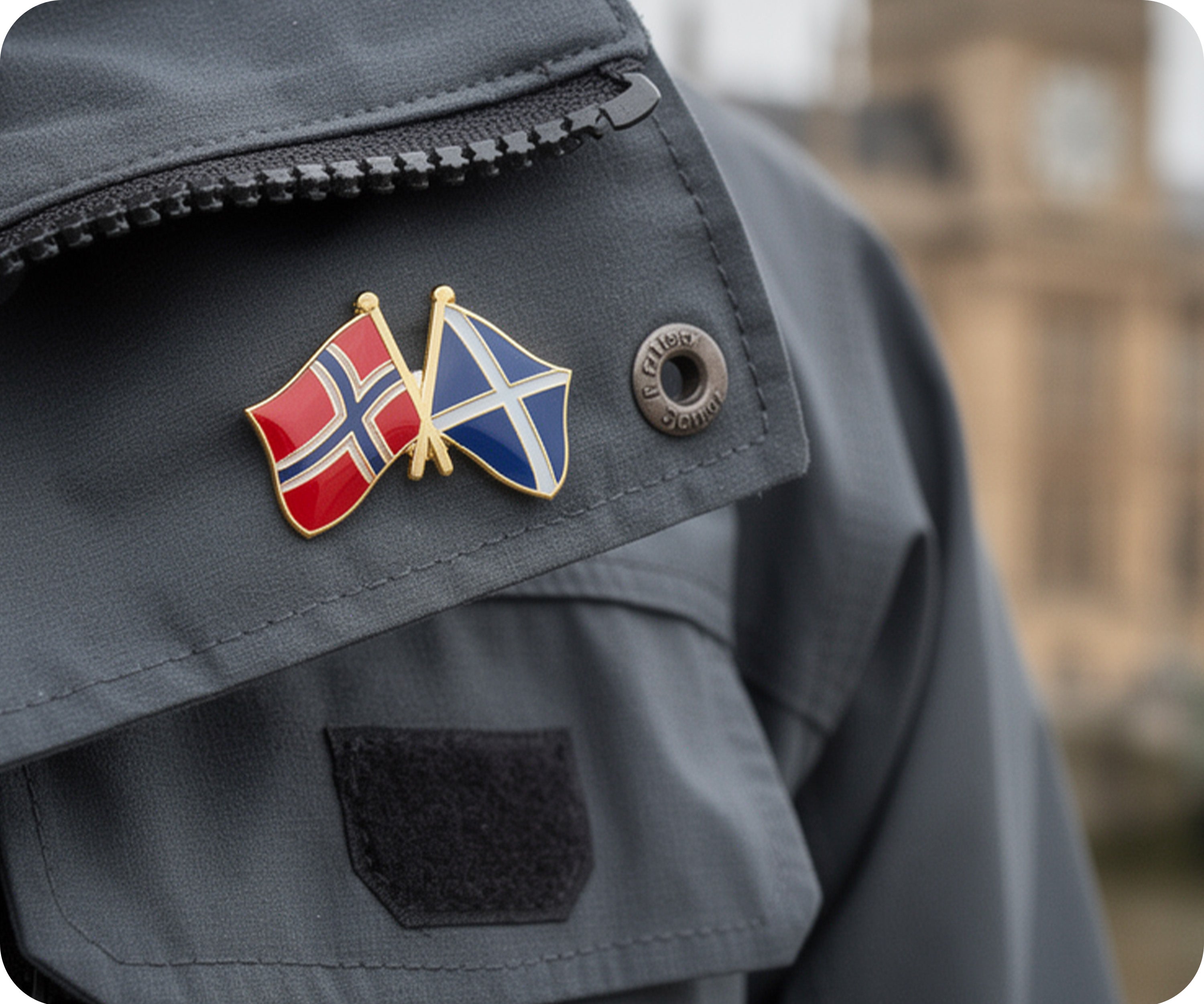 Norway & Scotland Friendship Pin Badge