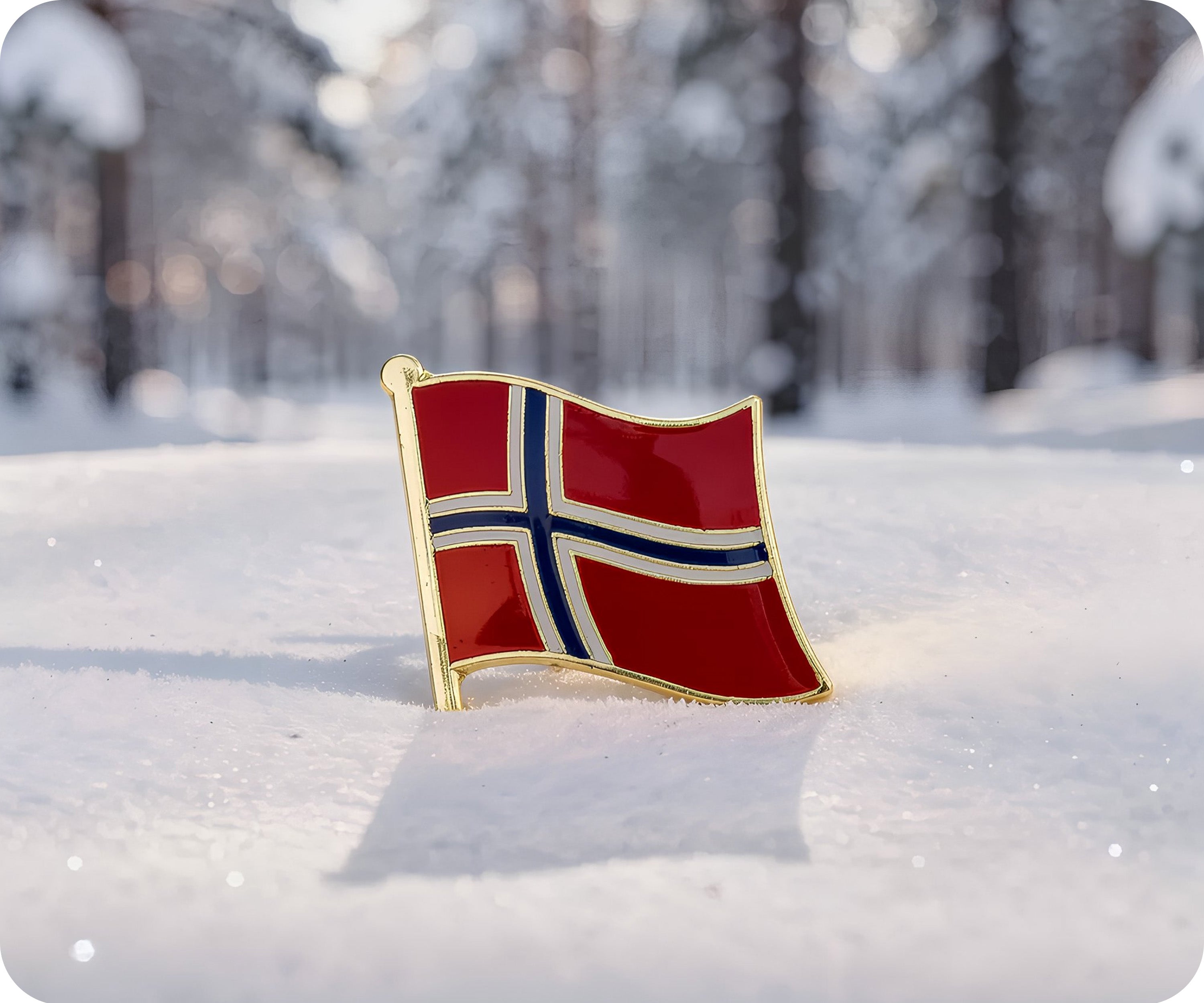 Pin con la bandera de Noruega