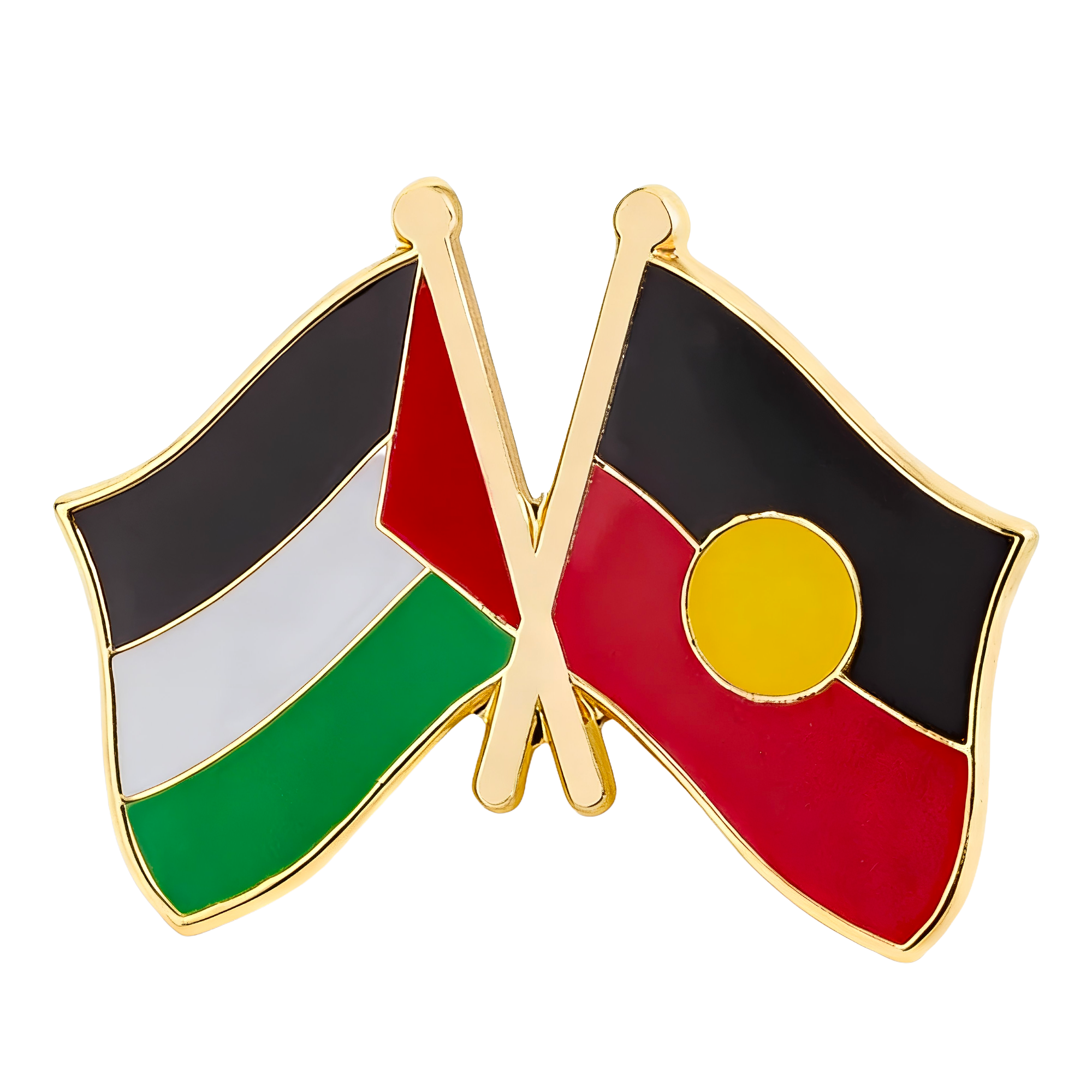 Palestine & Australian Aboriginal Friendship Pin Badge