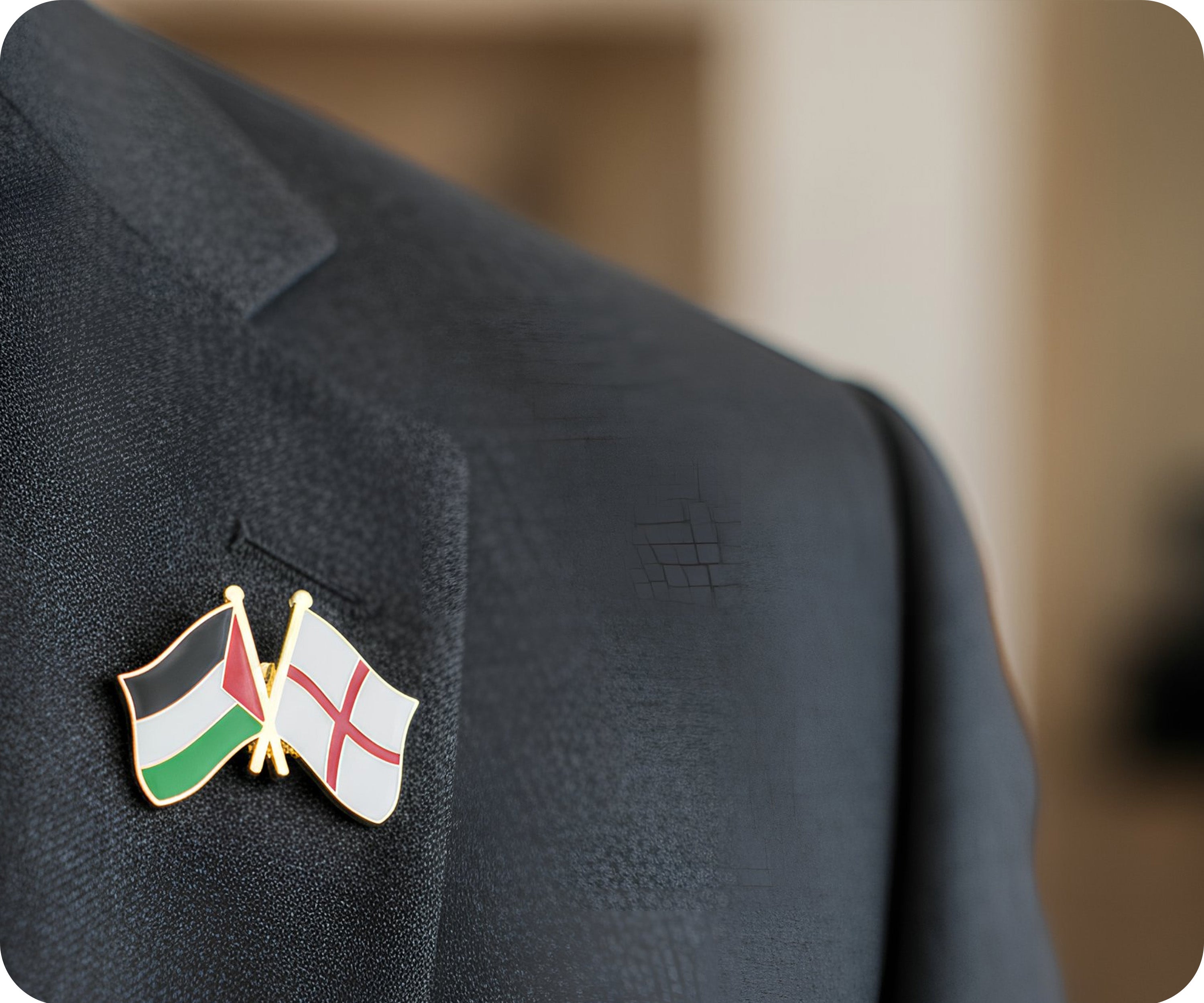 Palestine & England Friendship Pin Badge
