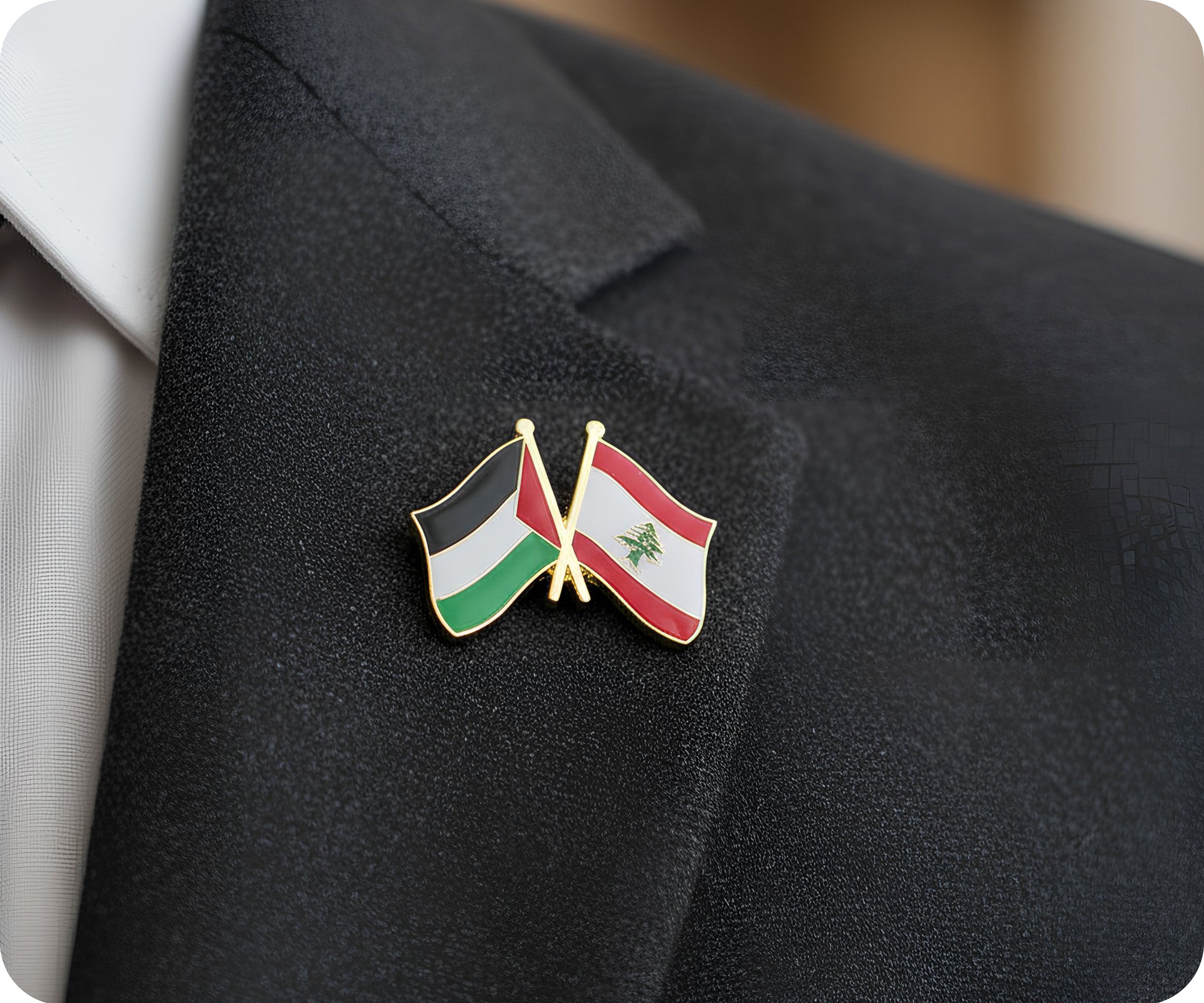 Pin de la amistad entre Palestina y el Líbano