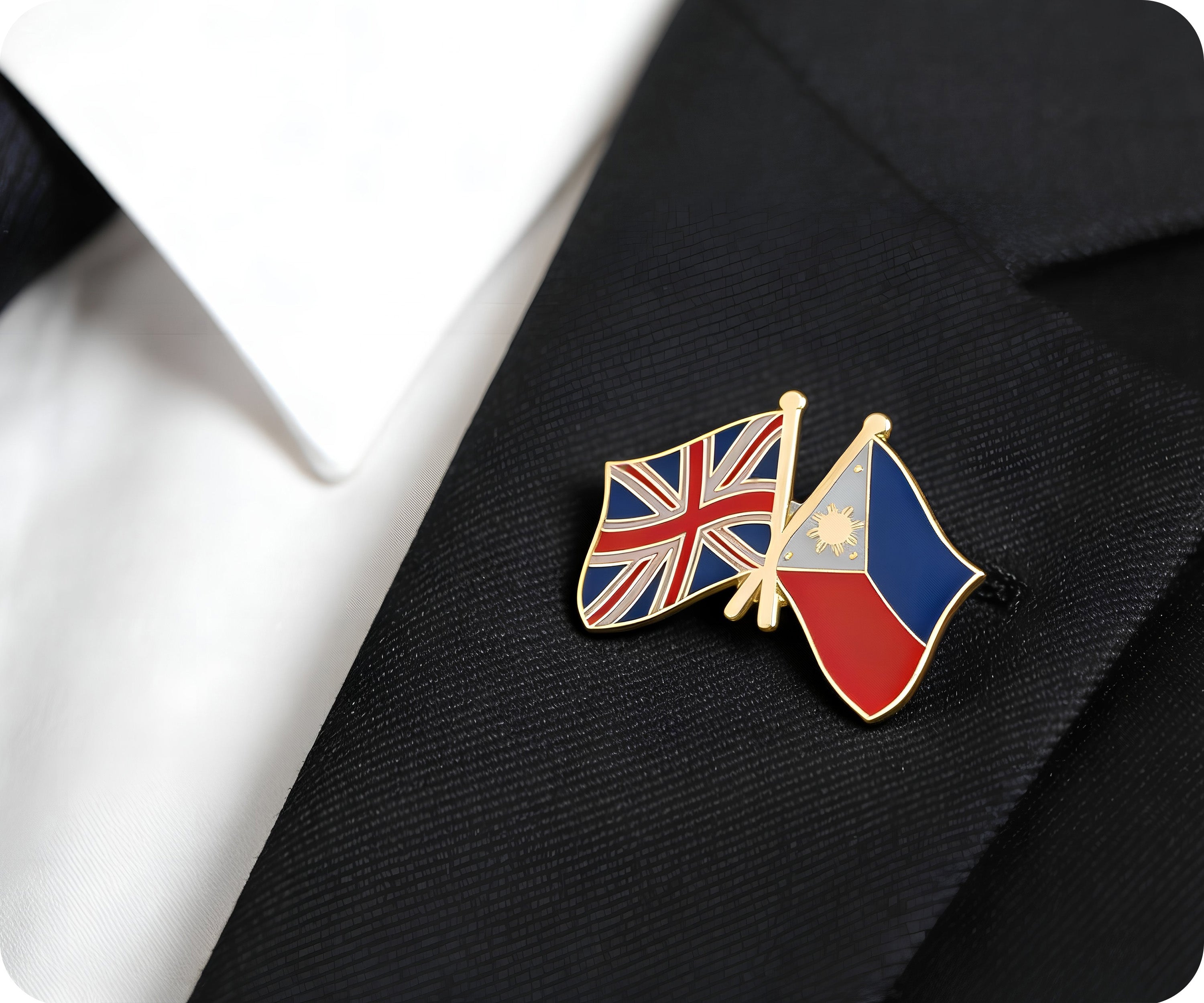 Philippines & United Kingdom Friendship Pin Badge