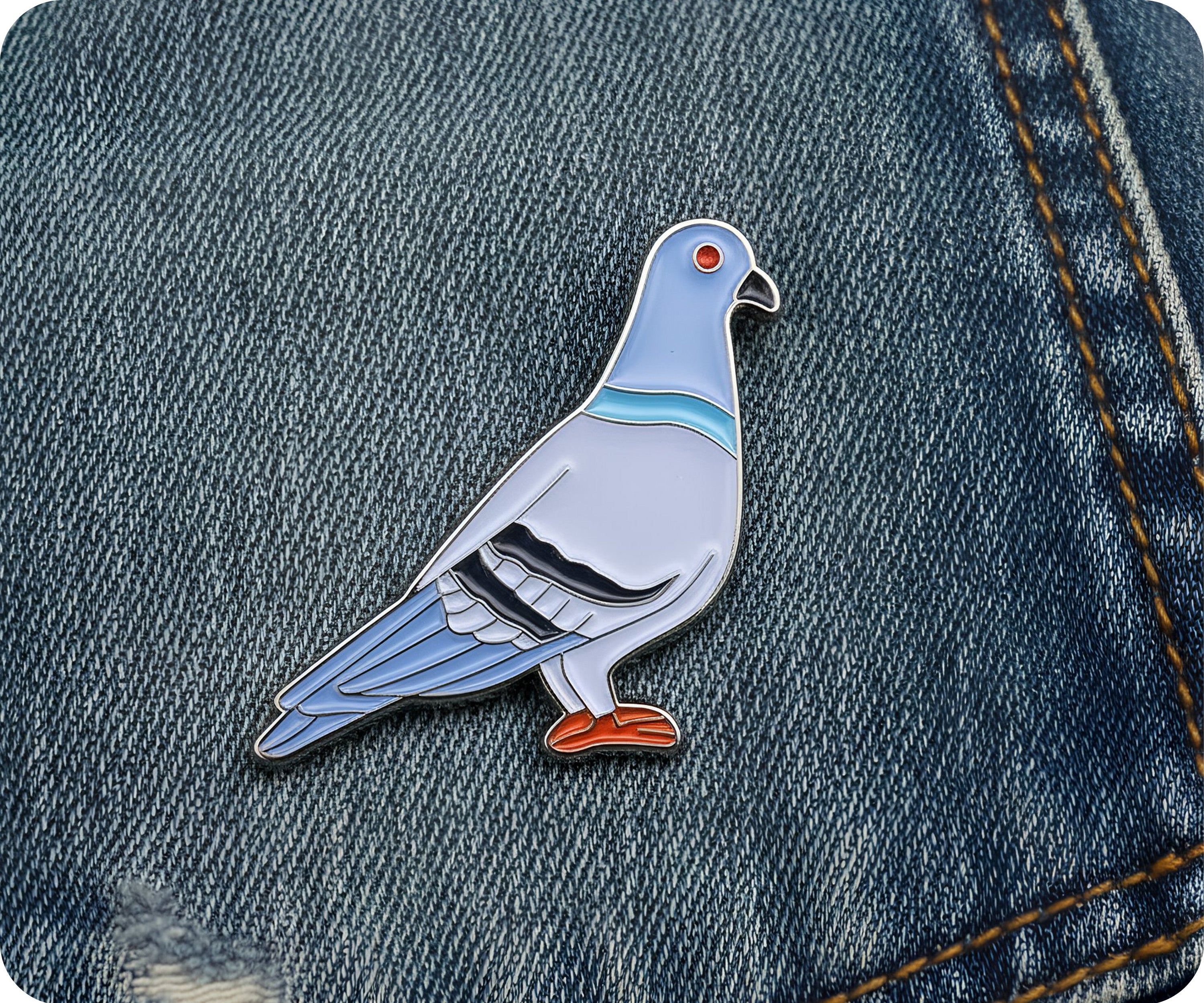 Pigeon Bird Pin Badge