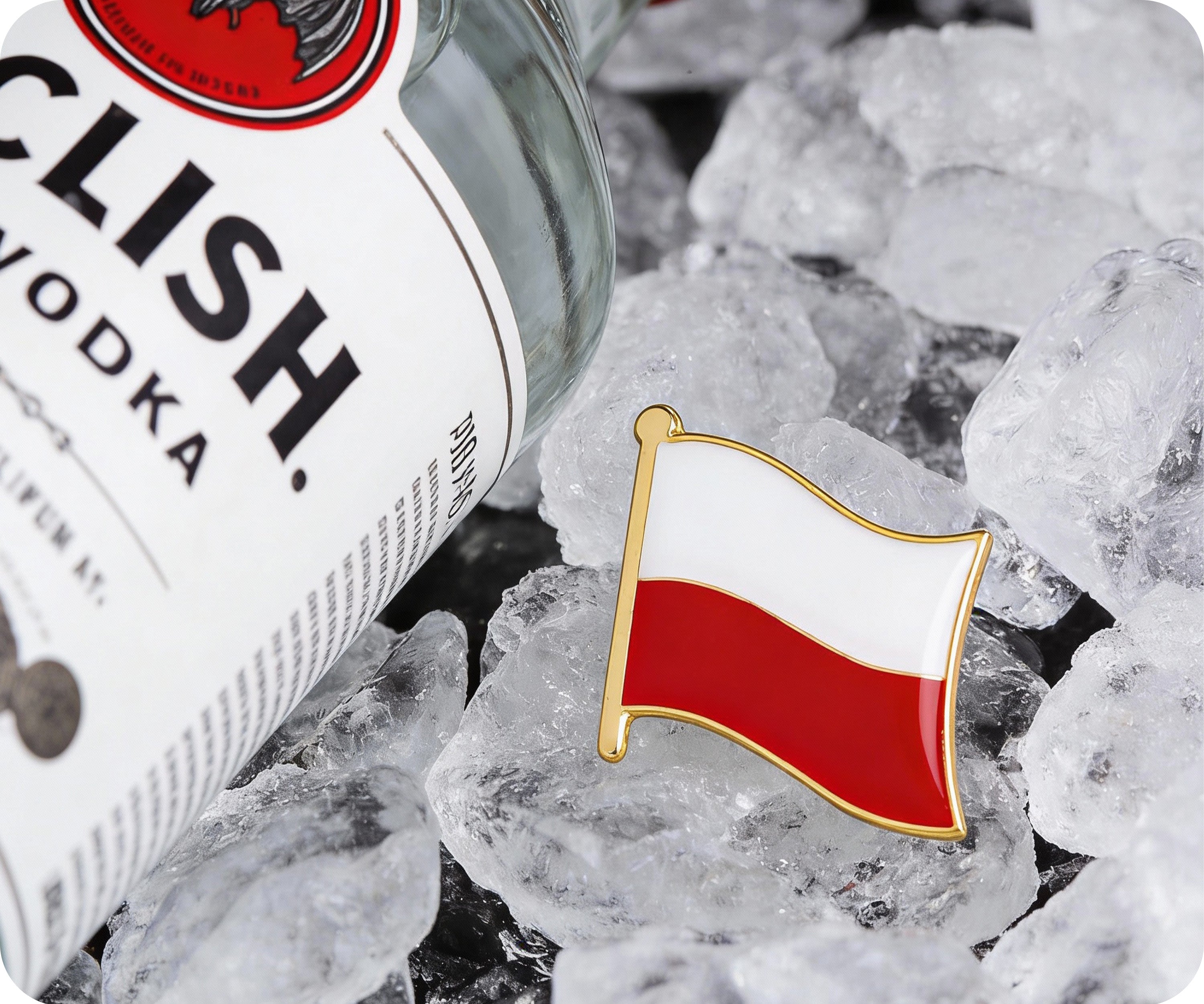 Pin con la bandera de Polonia