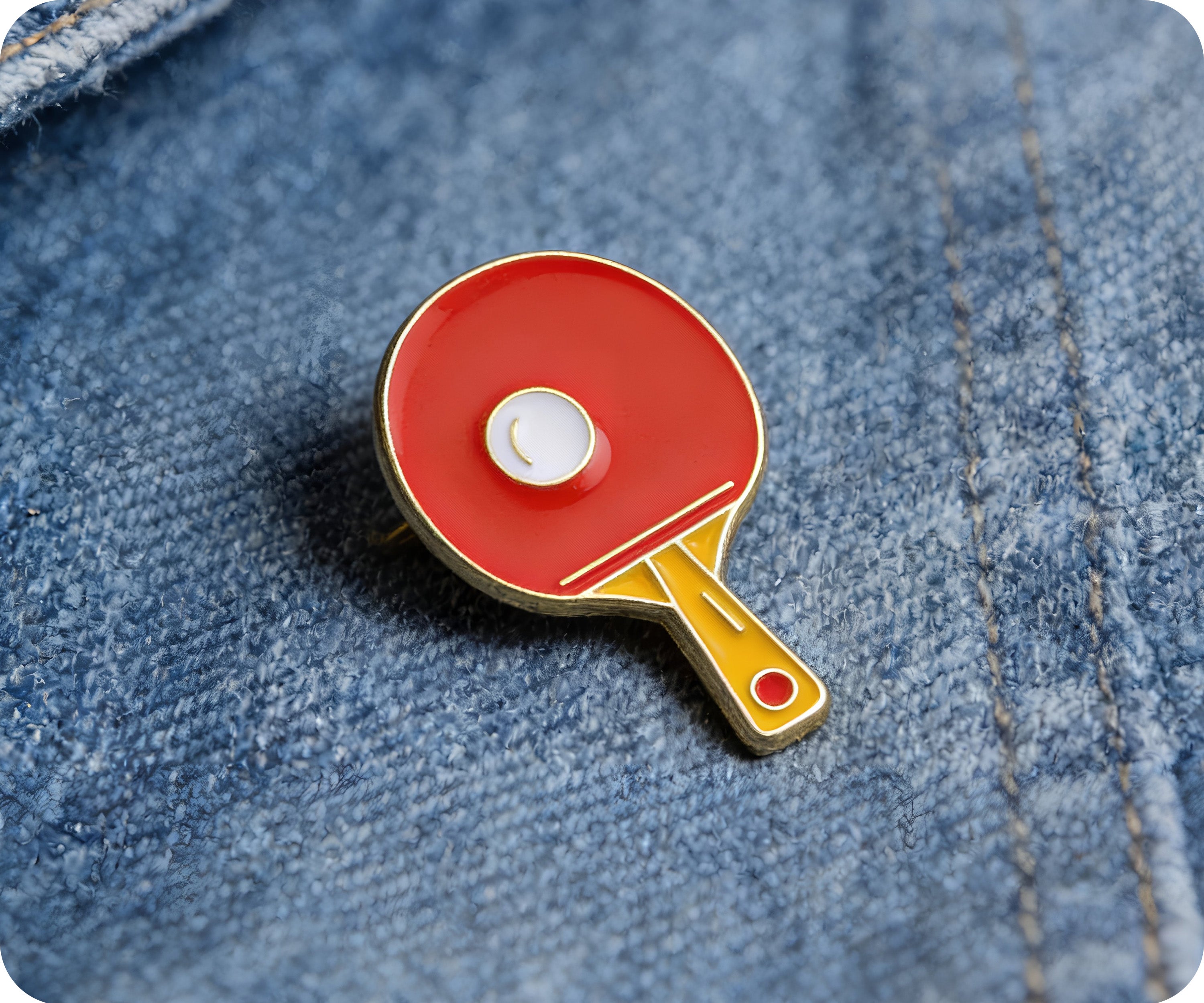 Ping Pong Paddle Sport Pin