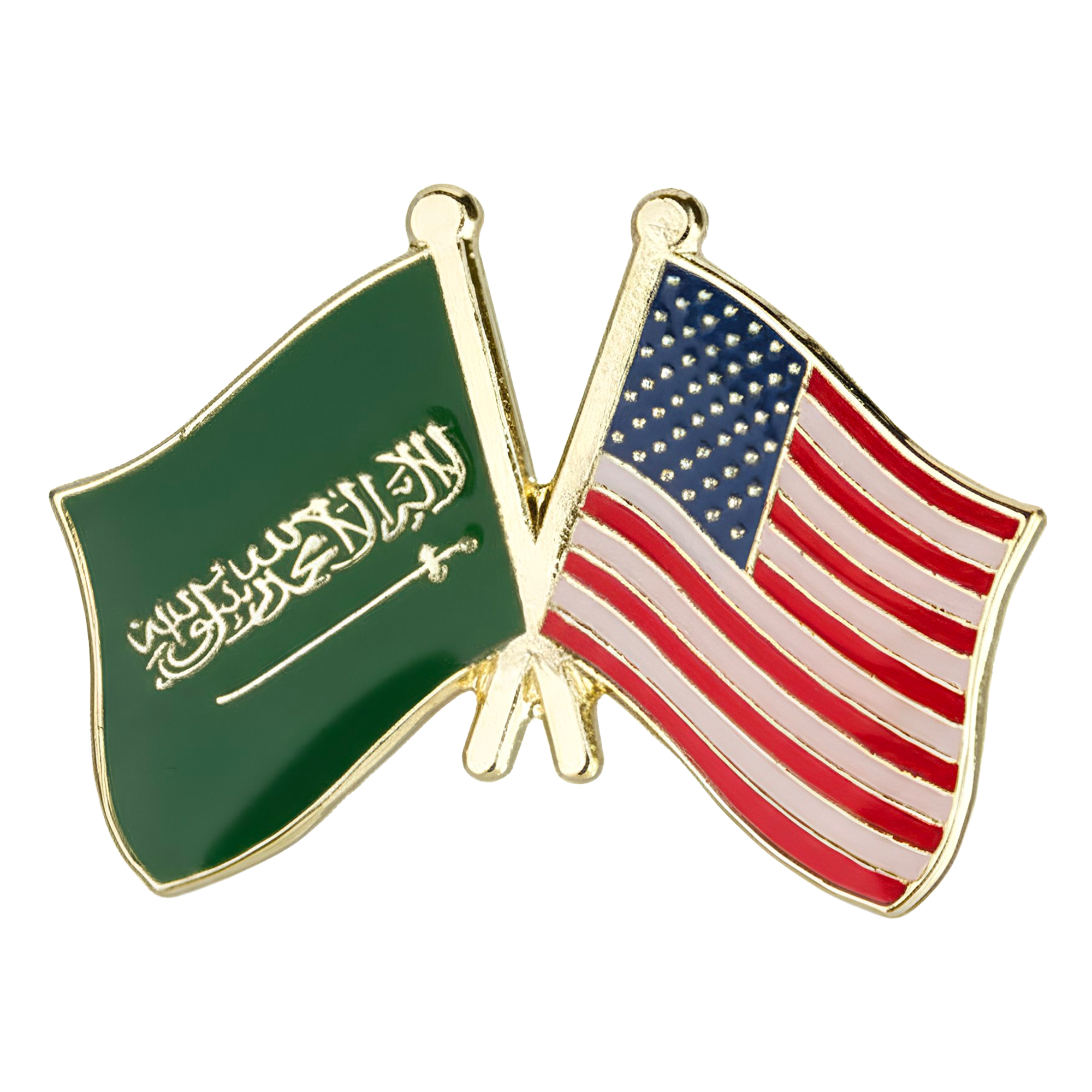 Kingdom Of Saudi Arabia & United States U.S.A. Pin Badge