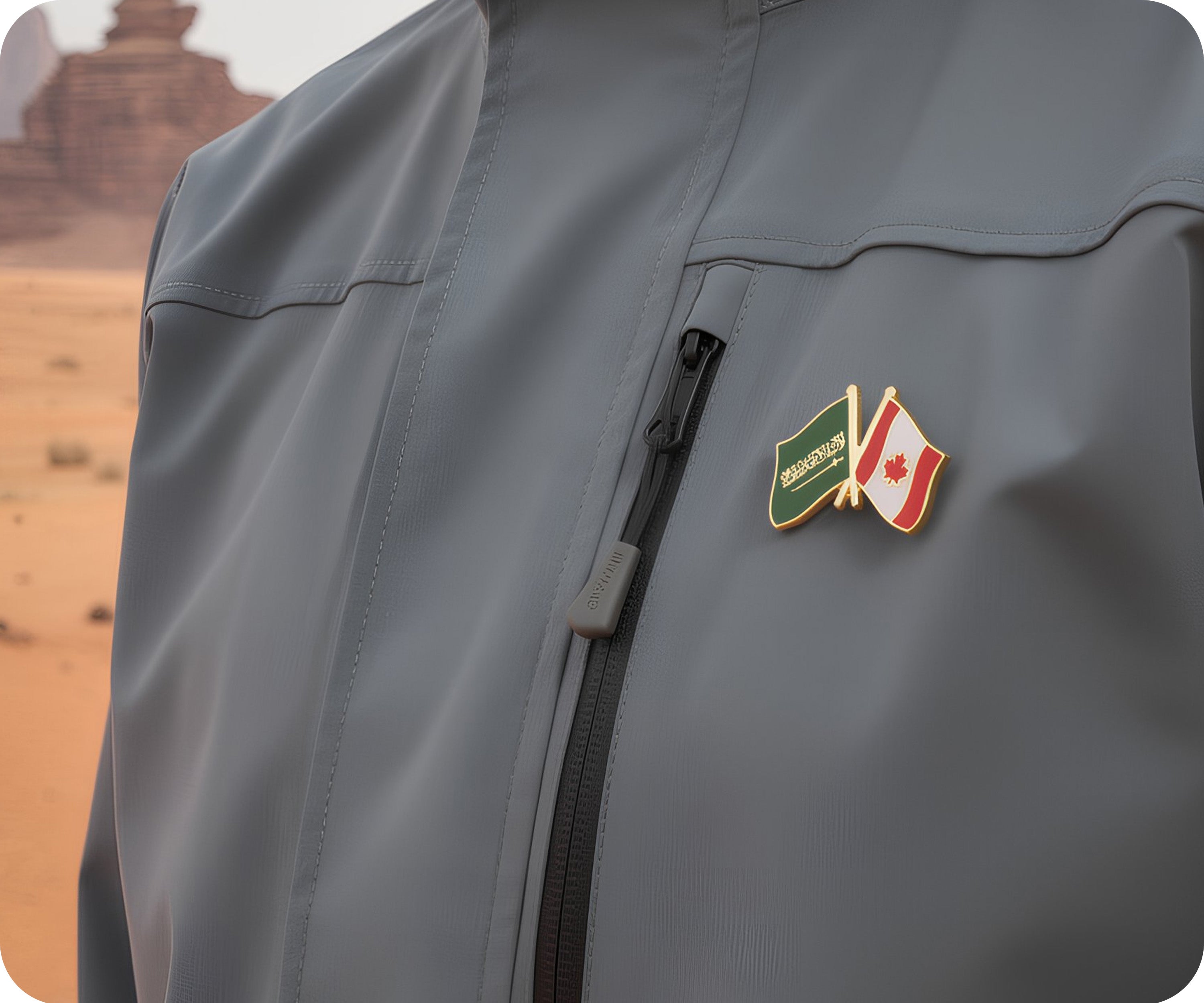 Saudi Arabia & Canada Friendship Pin Badge