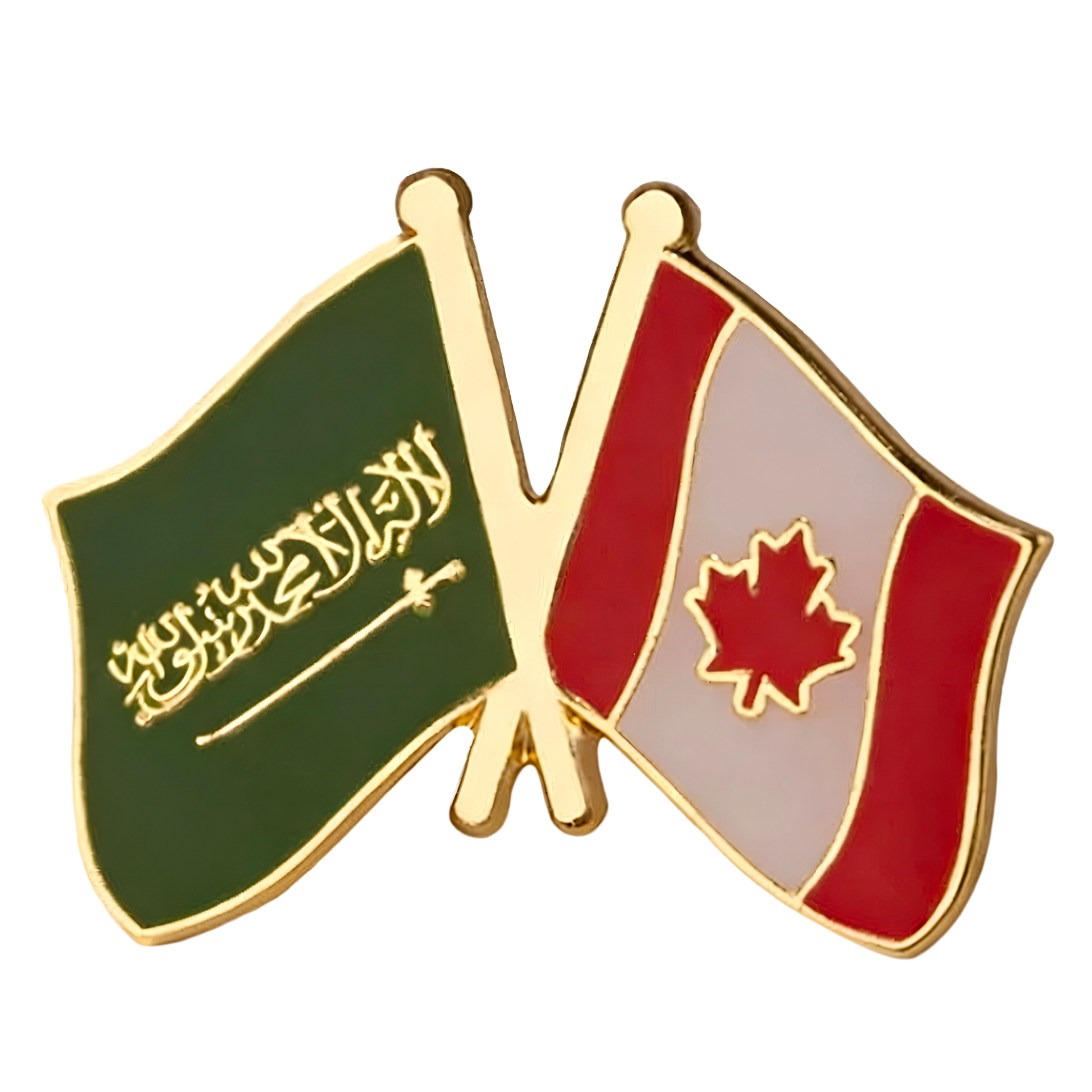 Saudi Arabia & Canada Friendship Pin Badge