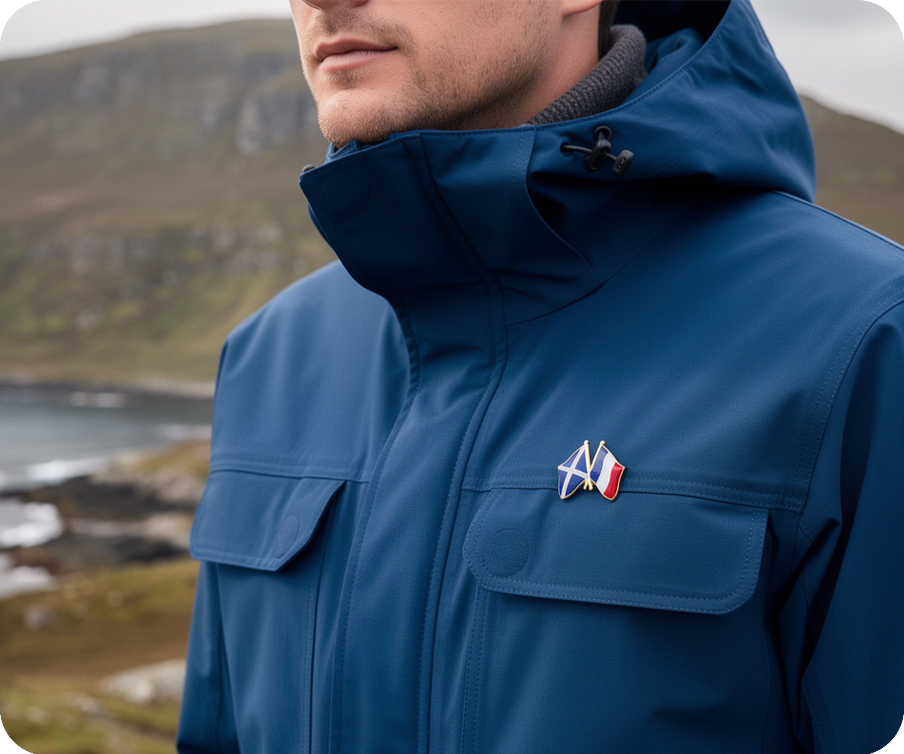 Scotland & France Friendship Pin Badge