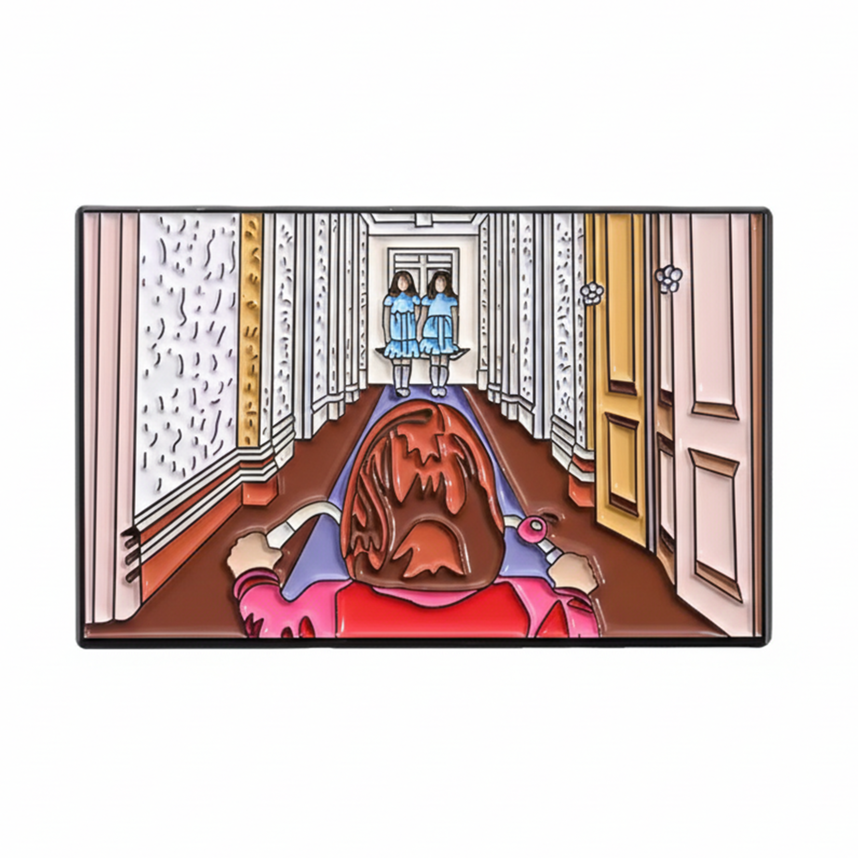 Classic Horror Hallway Twins Scene Pin Badge