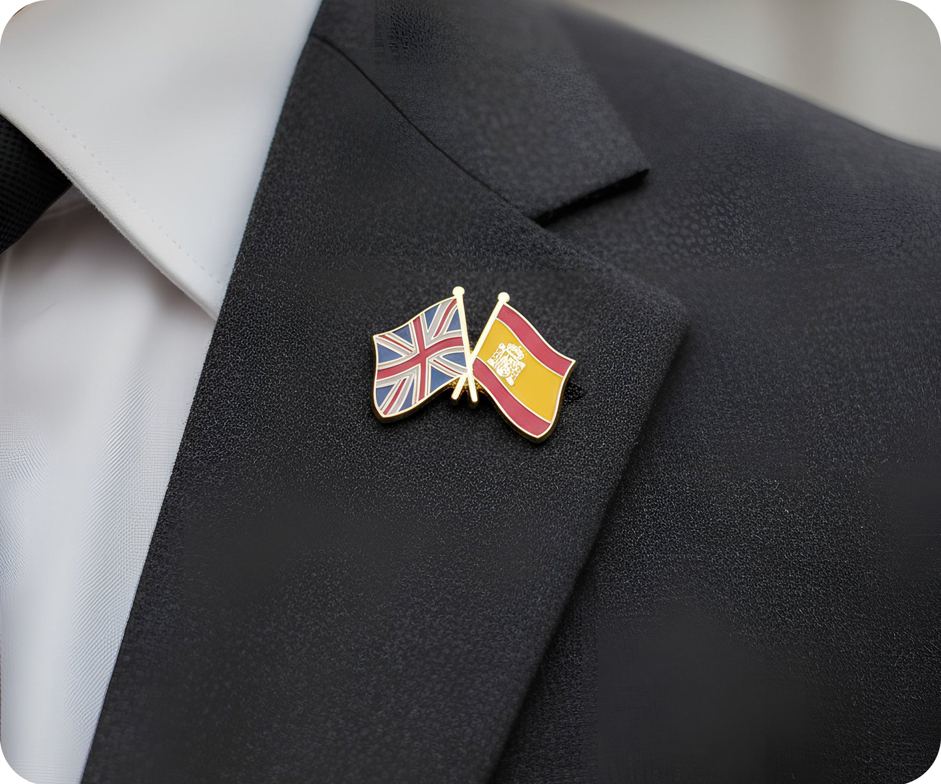 United Kingdom UK & Spain Friendship Pin Badge