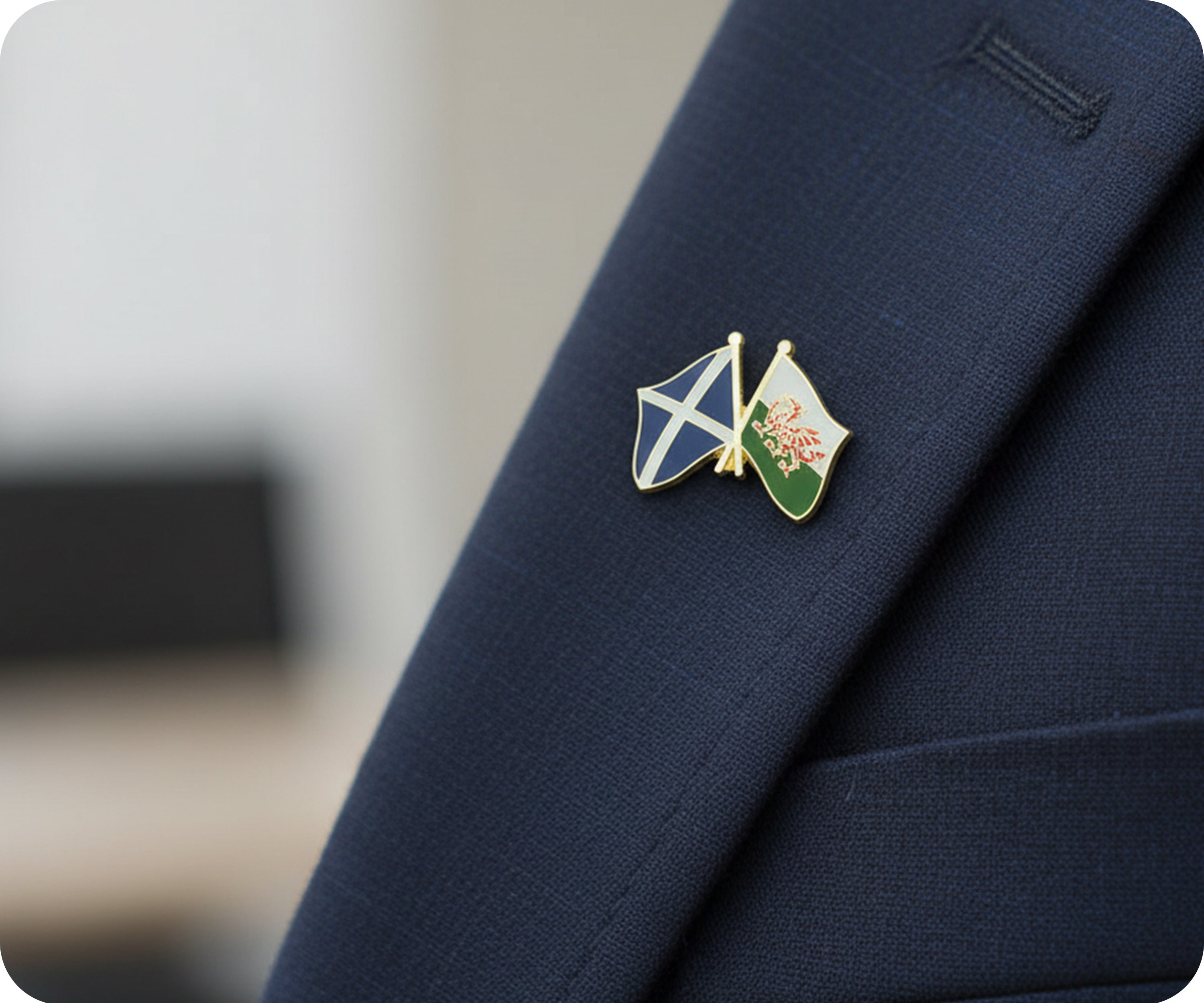 Scotland & Wales Friendship Pin Badge