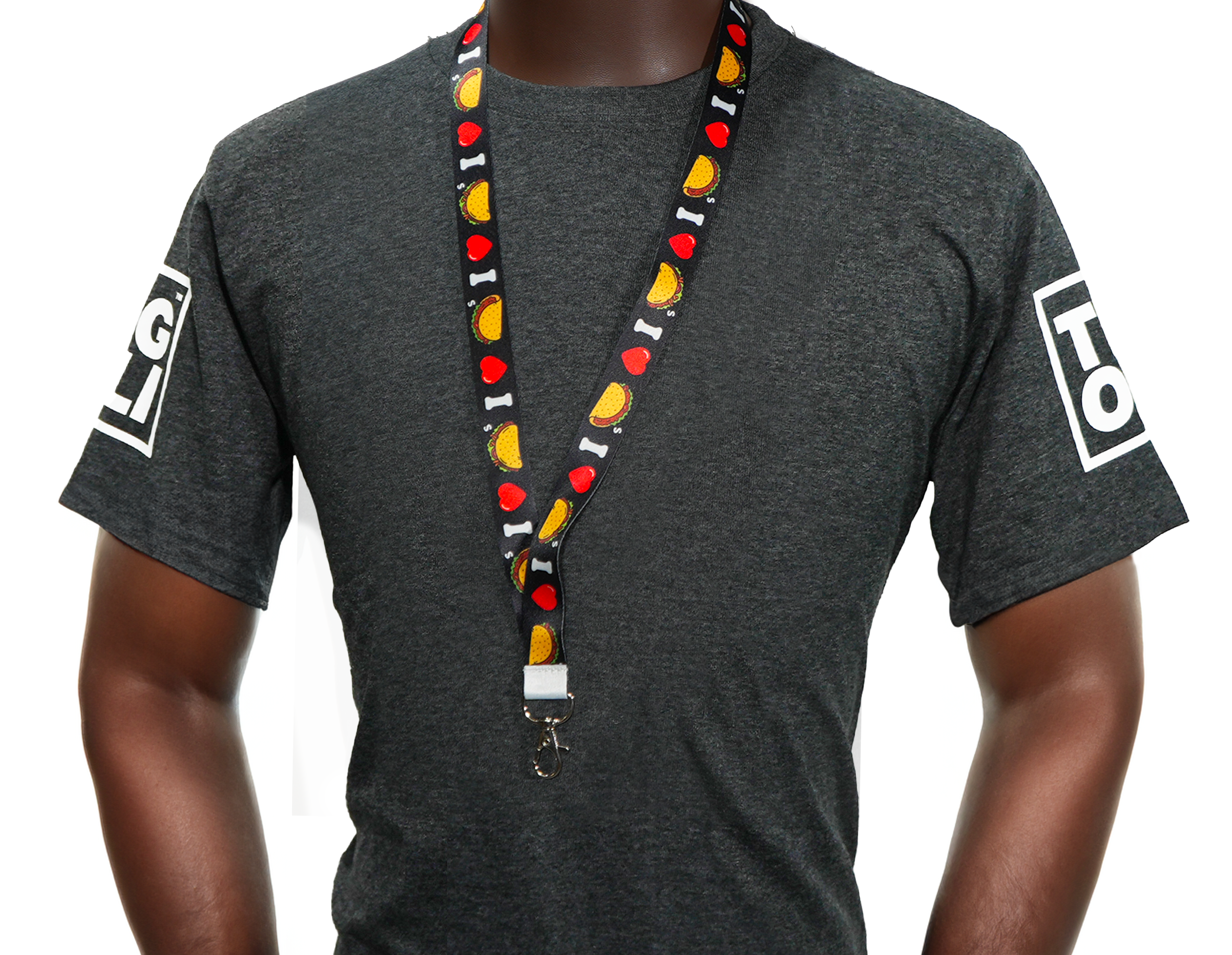 I Love Tacos Fast Food Lanyard