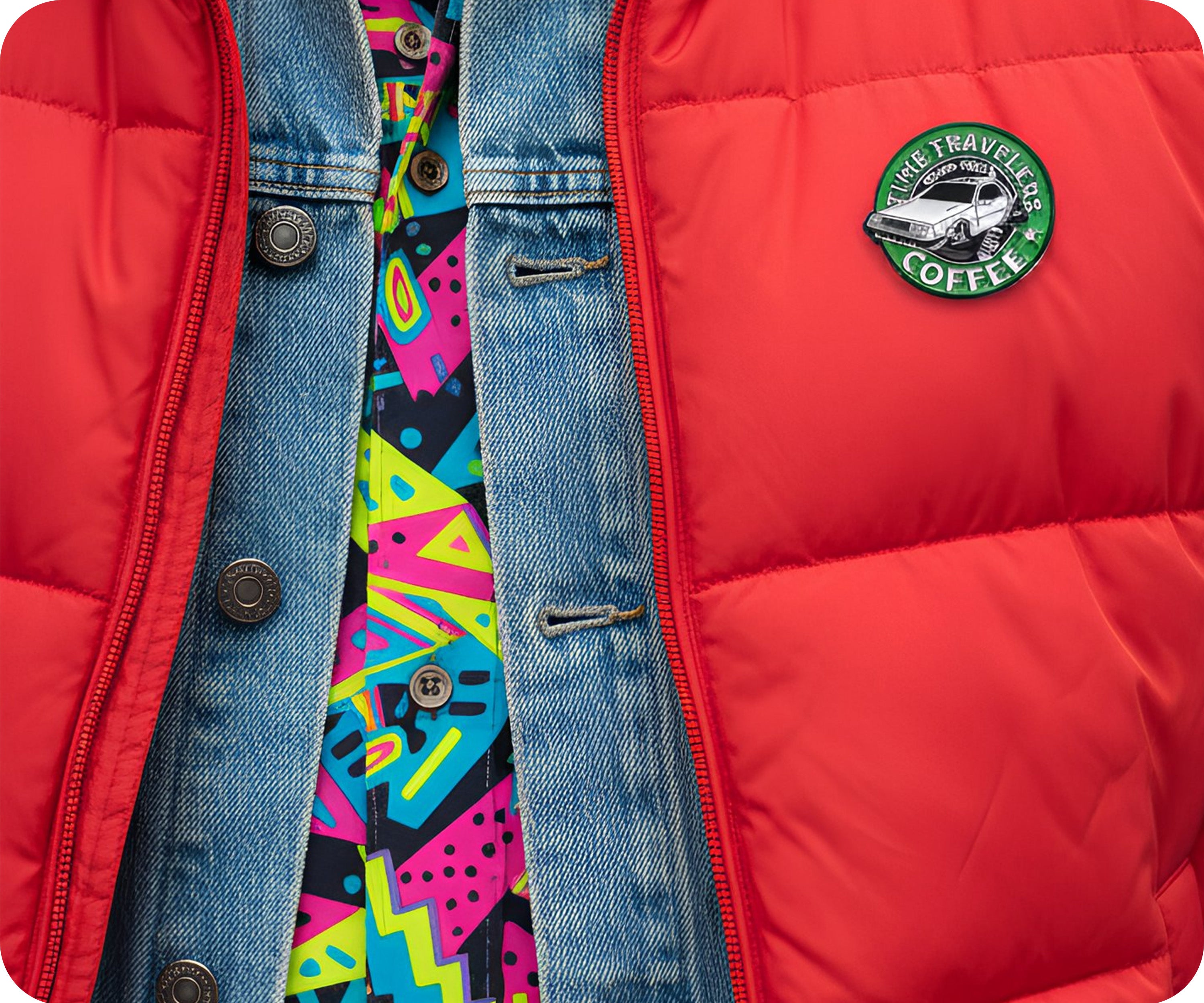 Time Traveler's Coffee Pin Badge