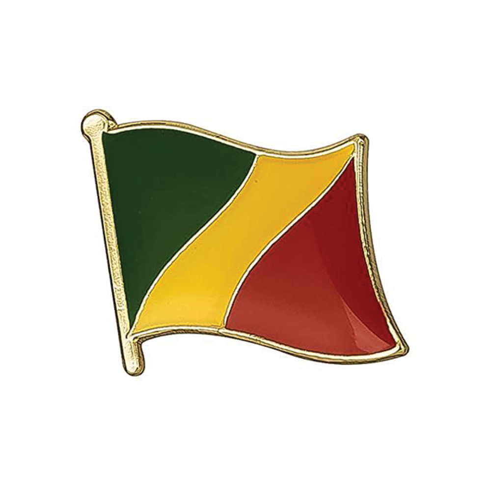 Republic Of The Congo Flag Pin Badge