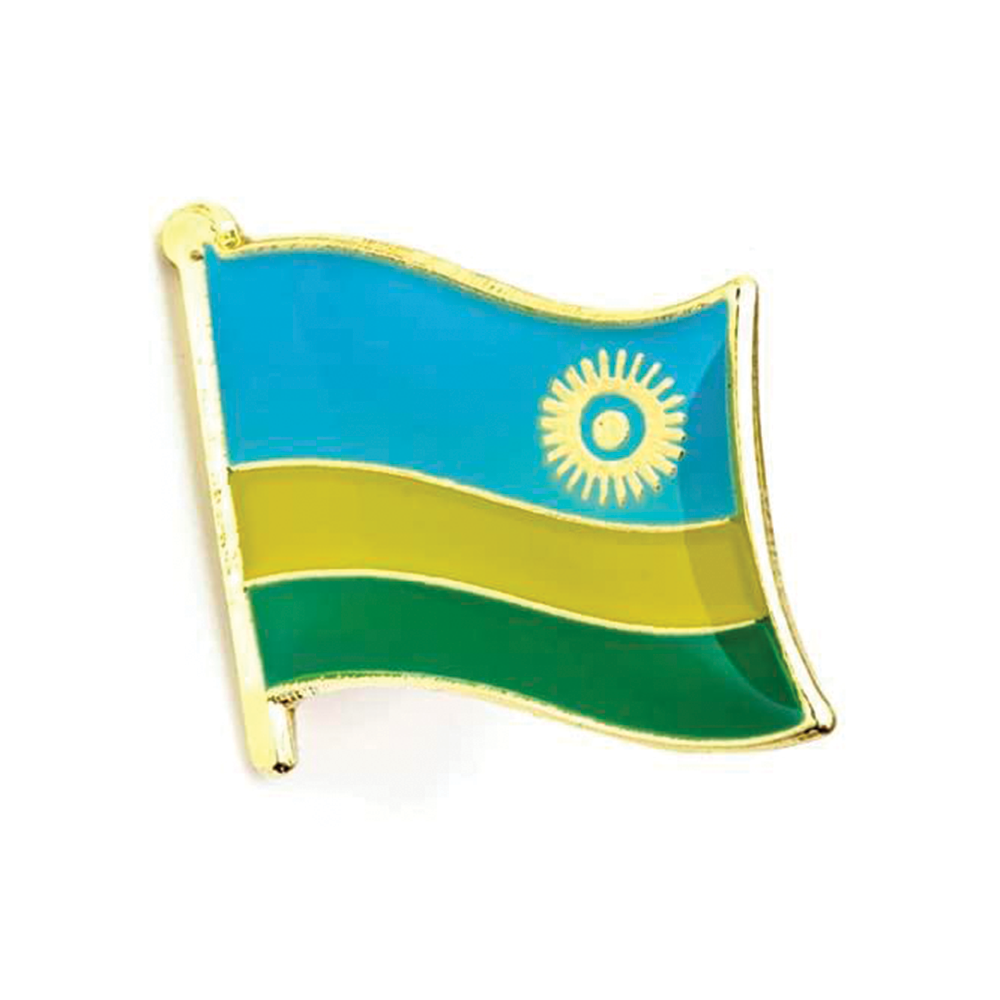 Rwanda Flag Pin Badge