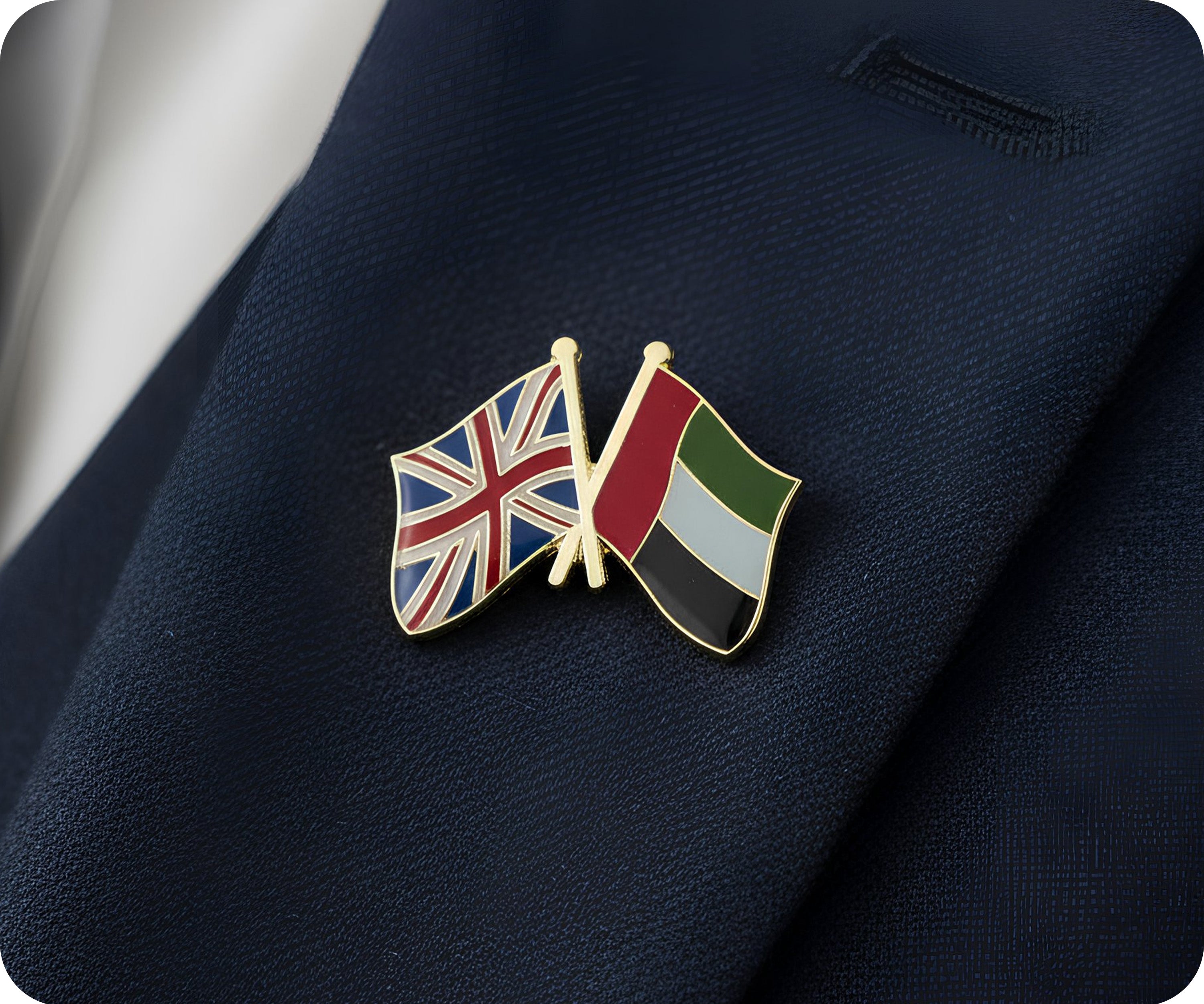 United Kingdom UK & United Arab Emirates UAE Friendship Pin Badge
