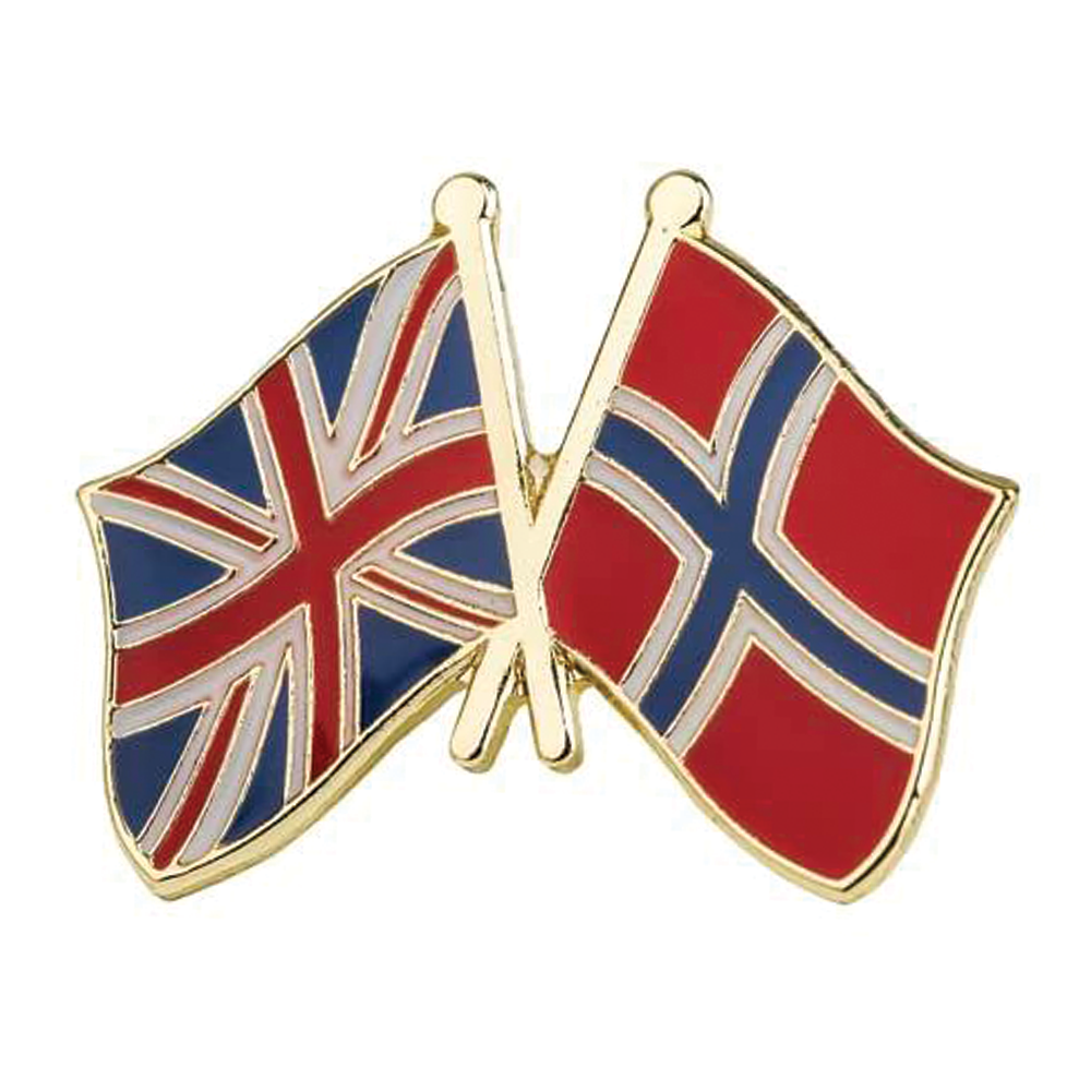 Pin de la amistad entre el Reino Unido y Noruega