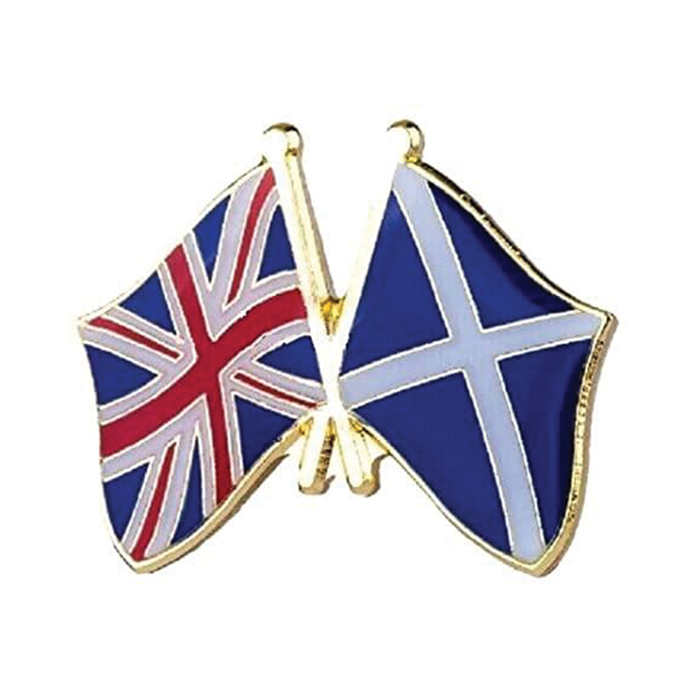Pin de la amistad entre el Reino Unido y Escocia