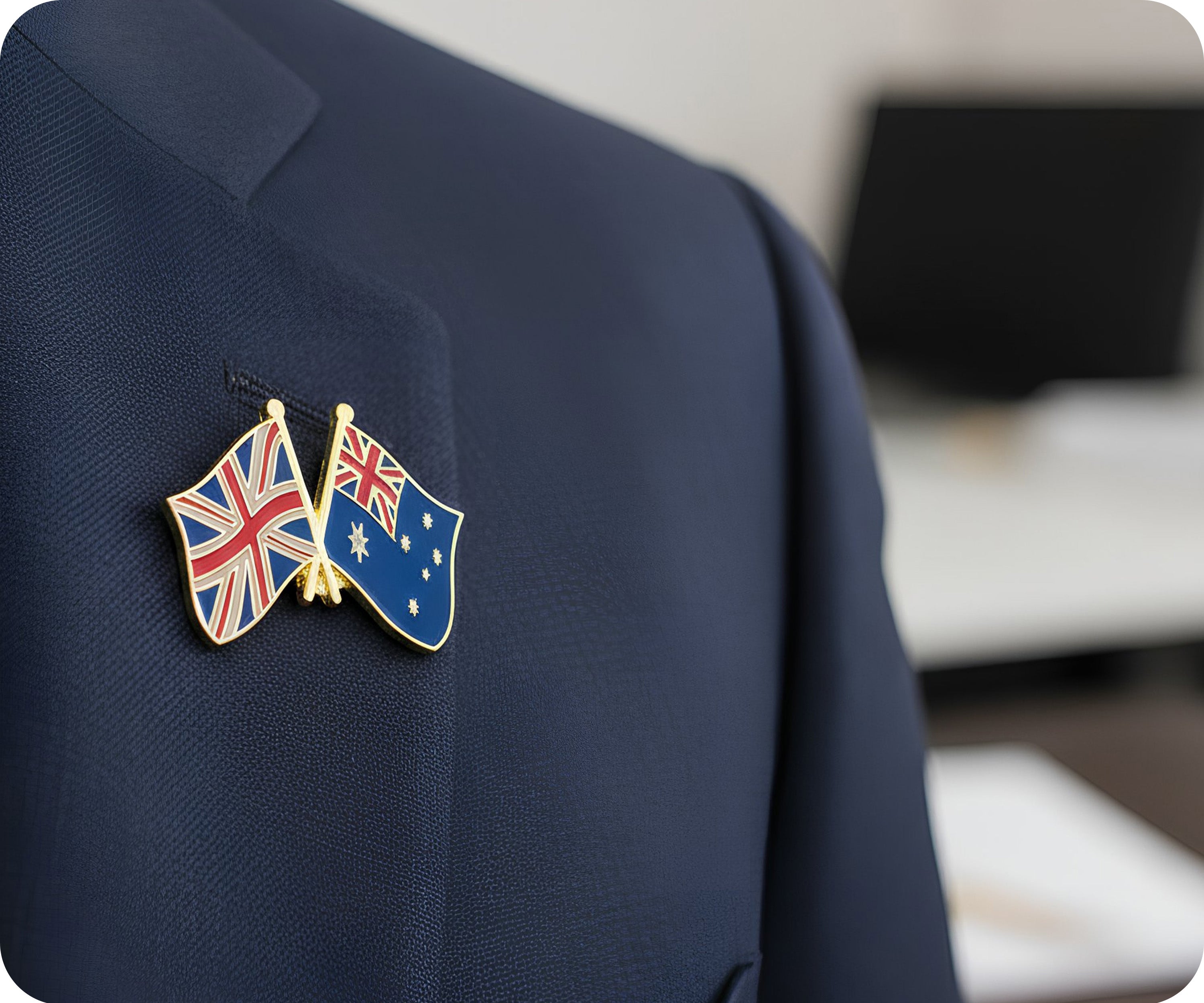 United Kingdom & Australia Friendship Pin Badge