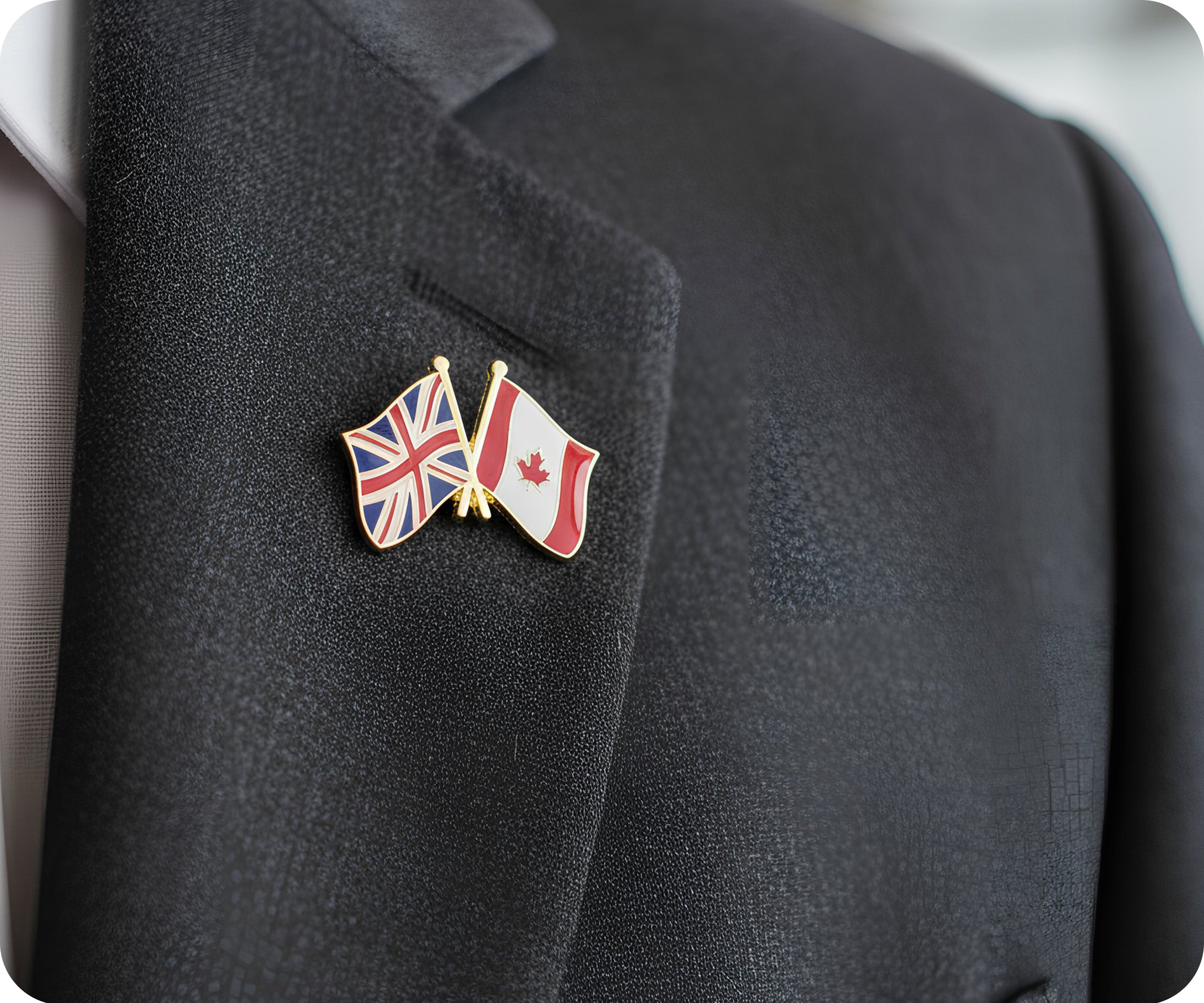 United Kingdom & Canada Friendship Pin Badge