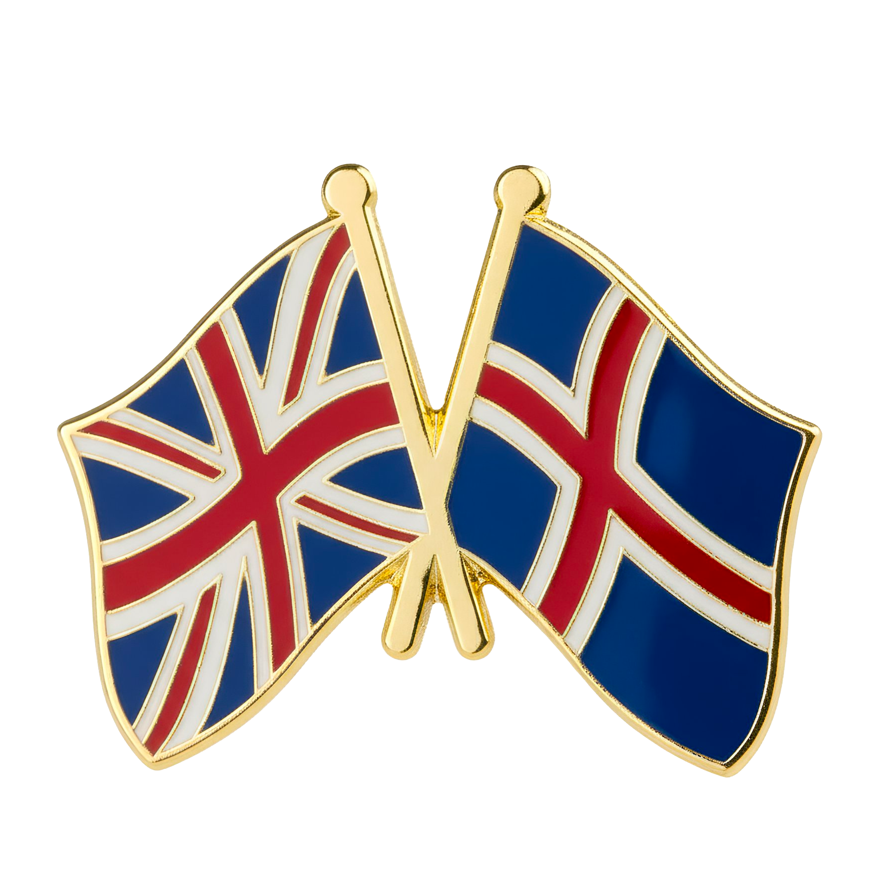 United Kingdom & Iceland Friendship Pin Badge