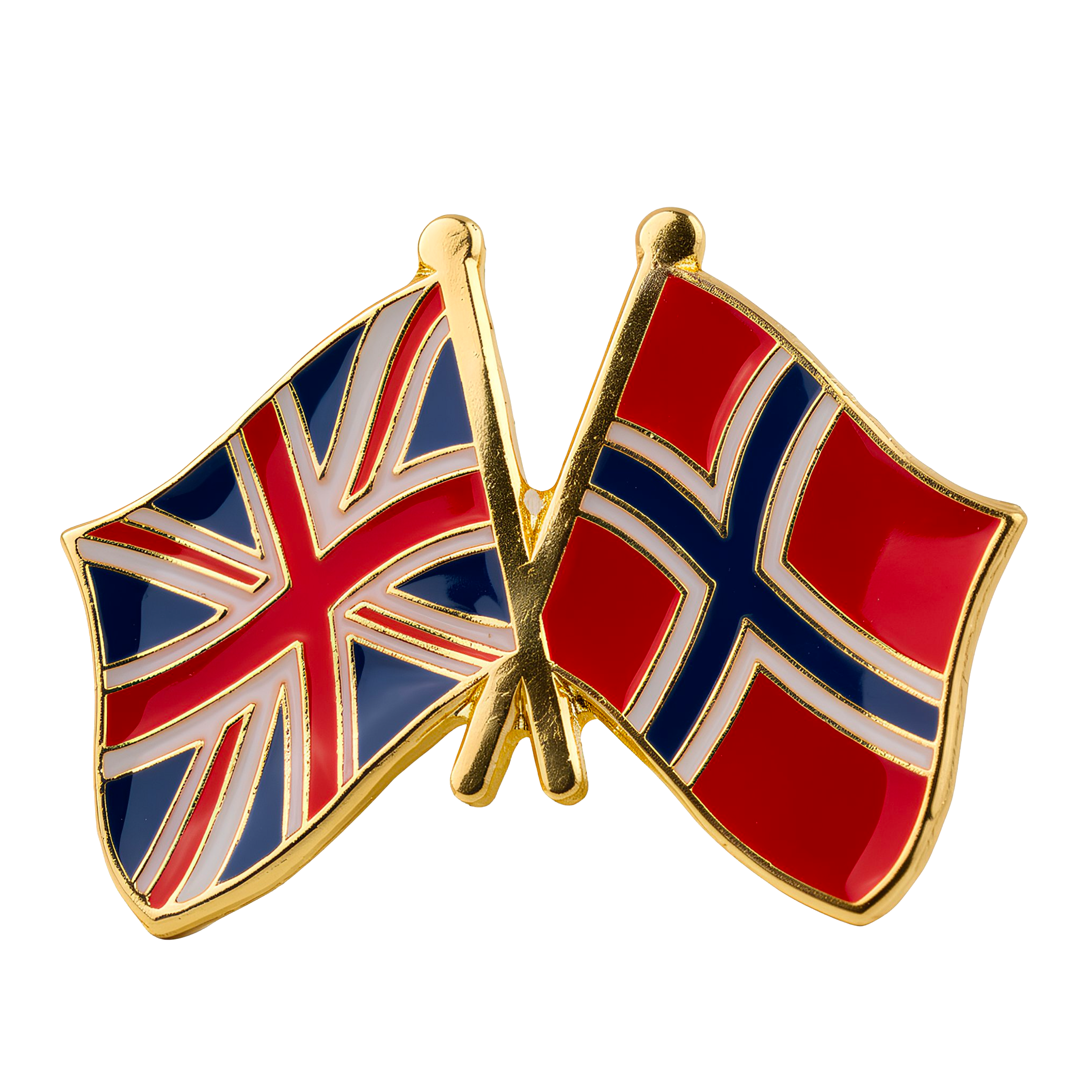 United Kingdom & Norway Friendship Pin Badge