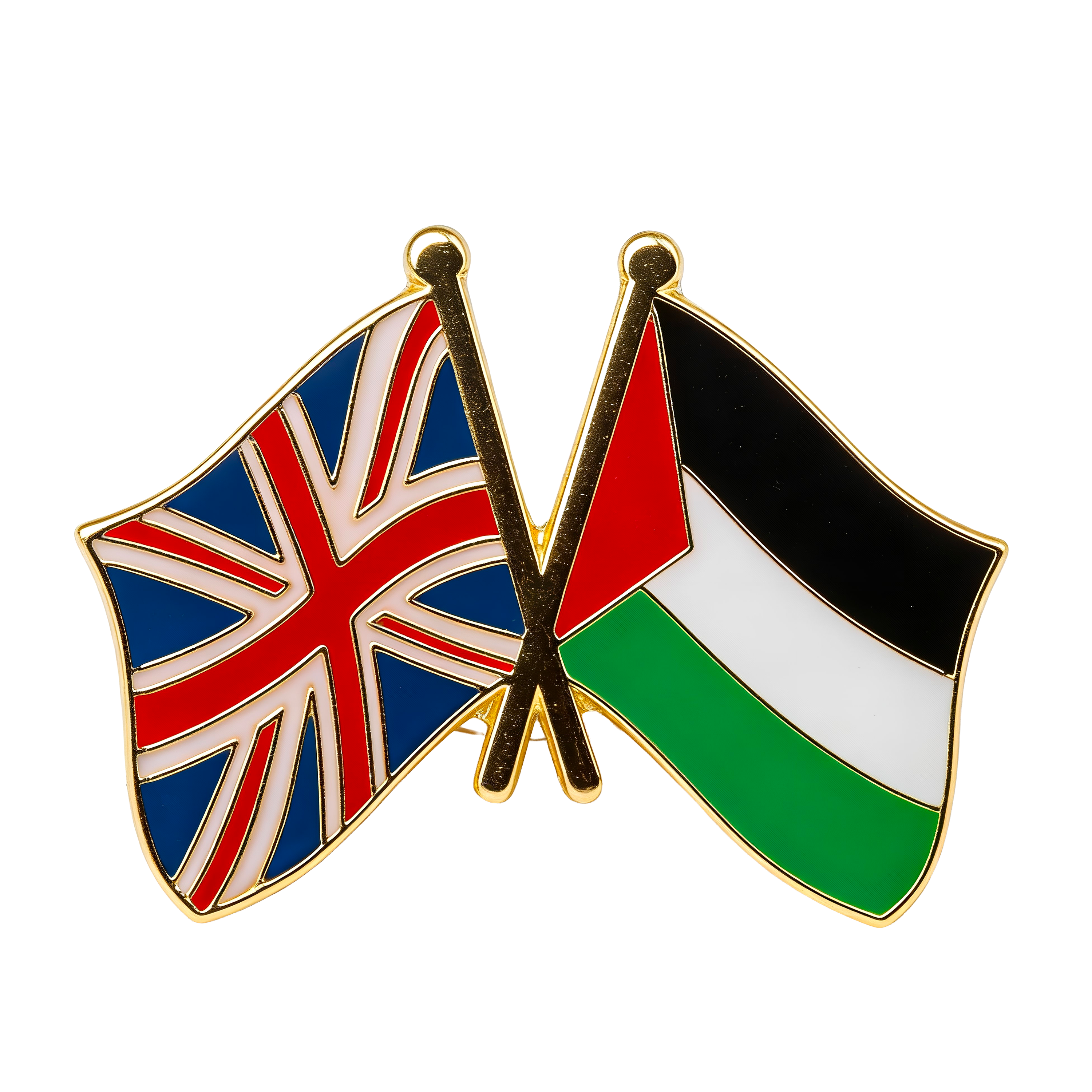 Pin de la amistad entre Palestina y el Reino Unido