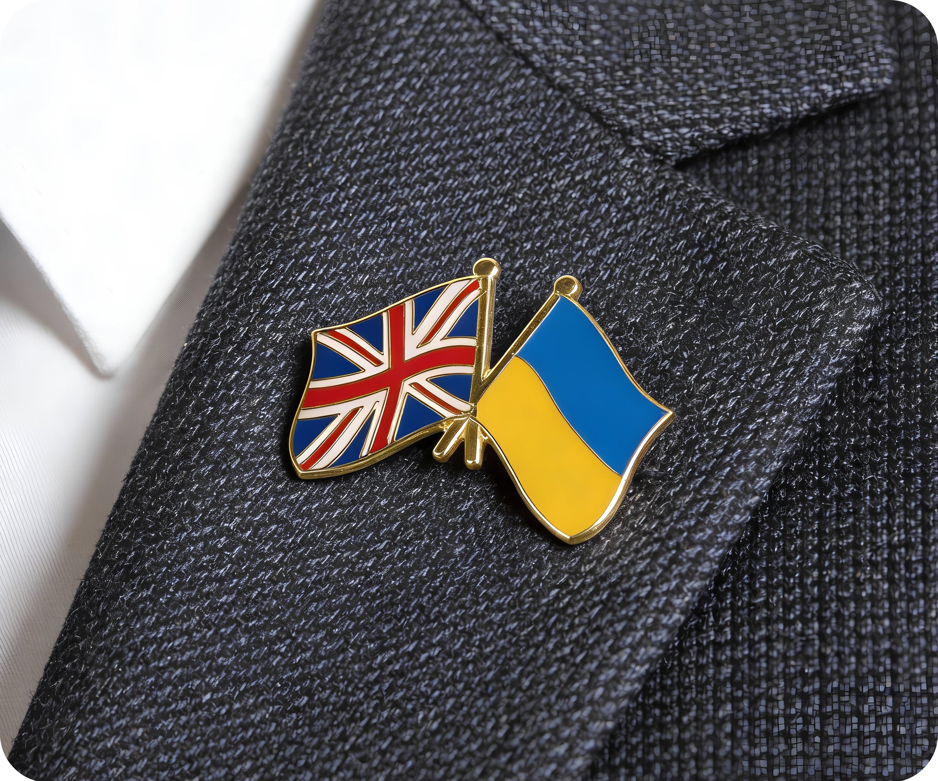 Pin de amistad entre el Reino Unido y Ucrania