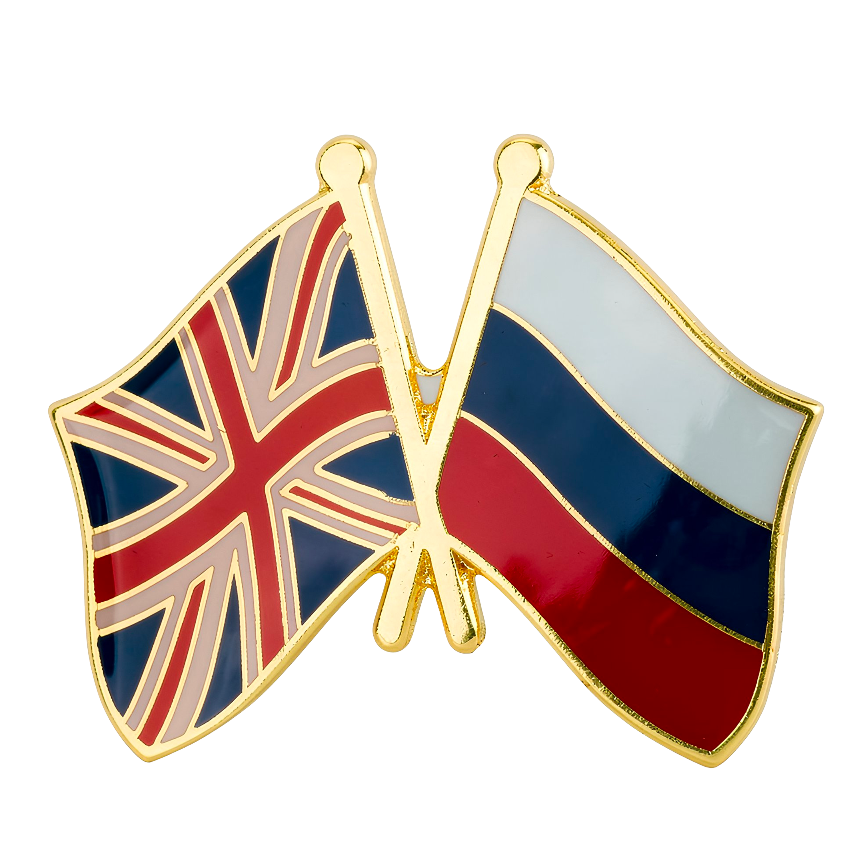 United Kingdom UK & Russia Friendship Pin Badge