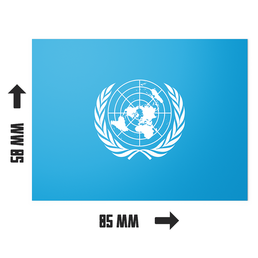 20 X United Nations Flag Stickers