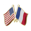 USA & France Friendship Pin Badge