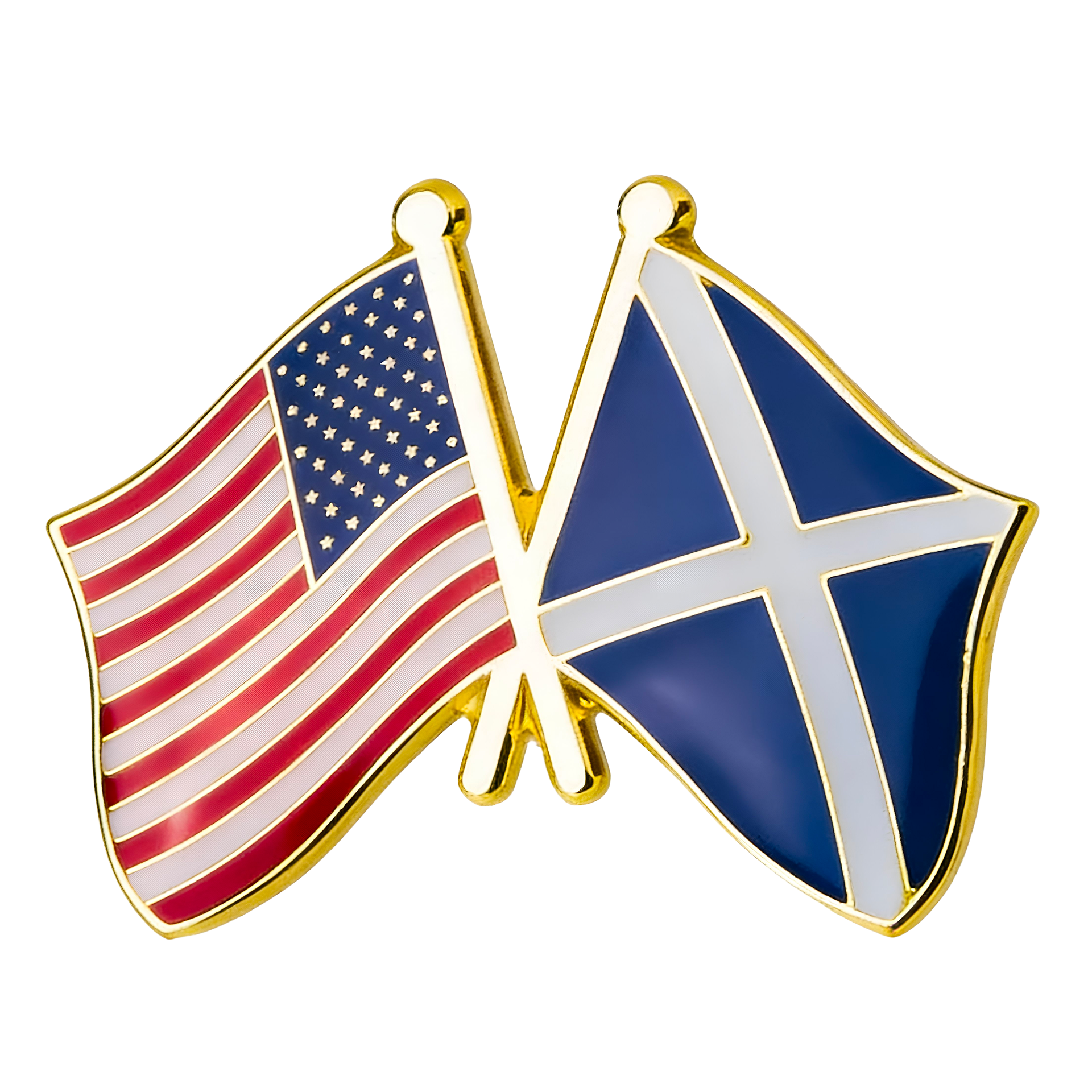 Pin de la amistad entre Estados Unidos y Escocia