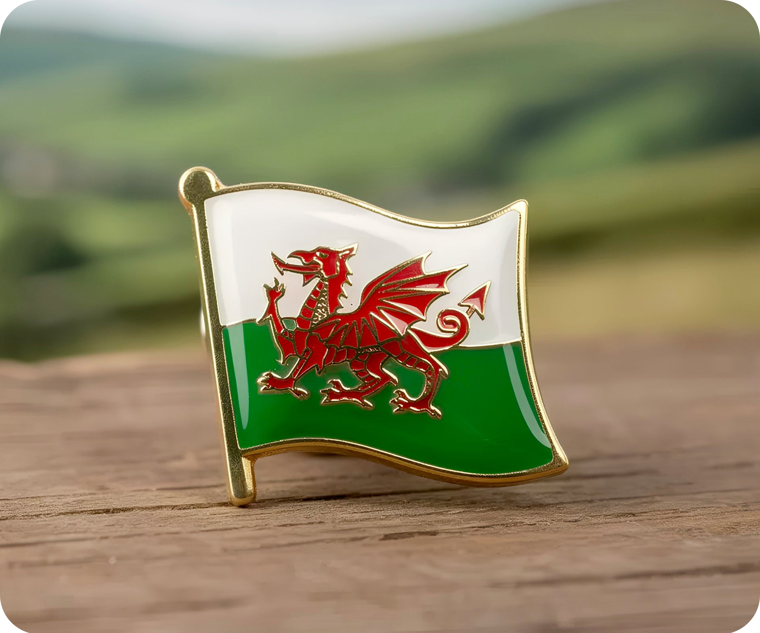 Pin con forma de dragón de Gales