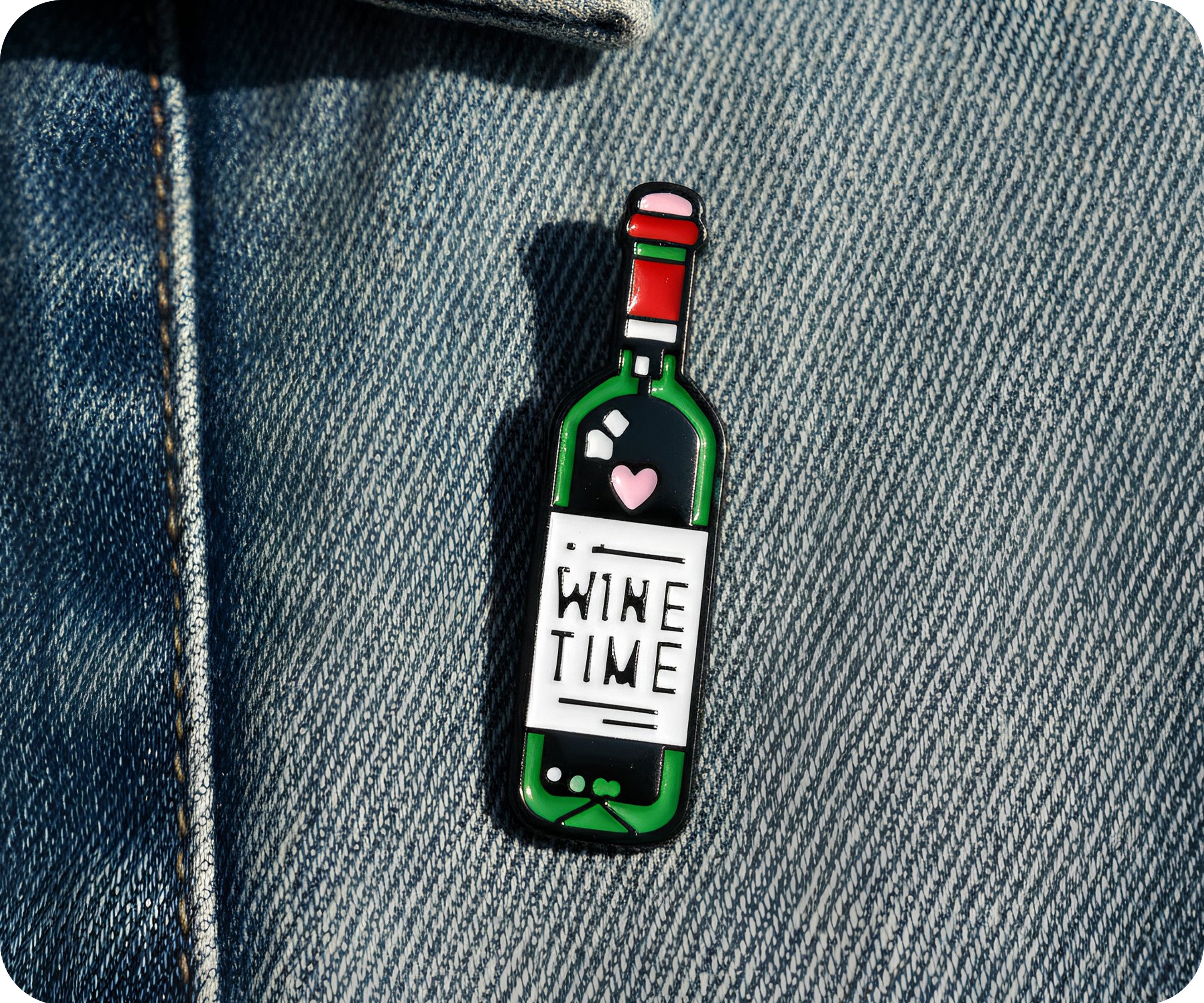 Wine Time Pin Badge