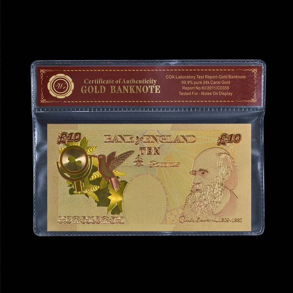 £10 Old UK Golden Banknote