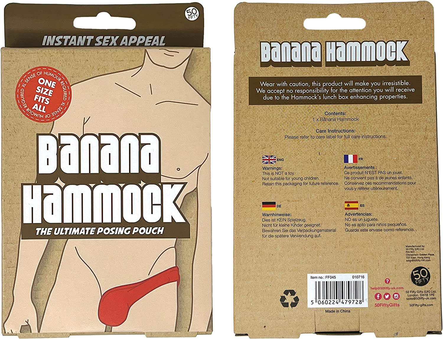 'Banana' Hammock Pants Underwear Funny Joke Gag Gift Stag Night Fancy Dress