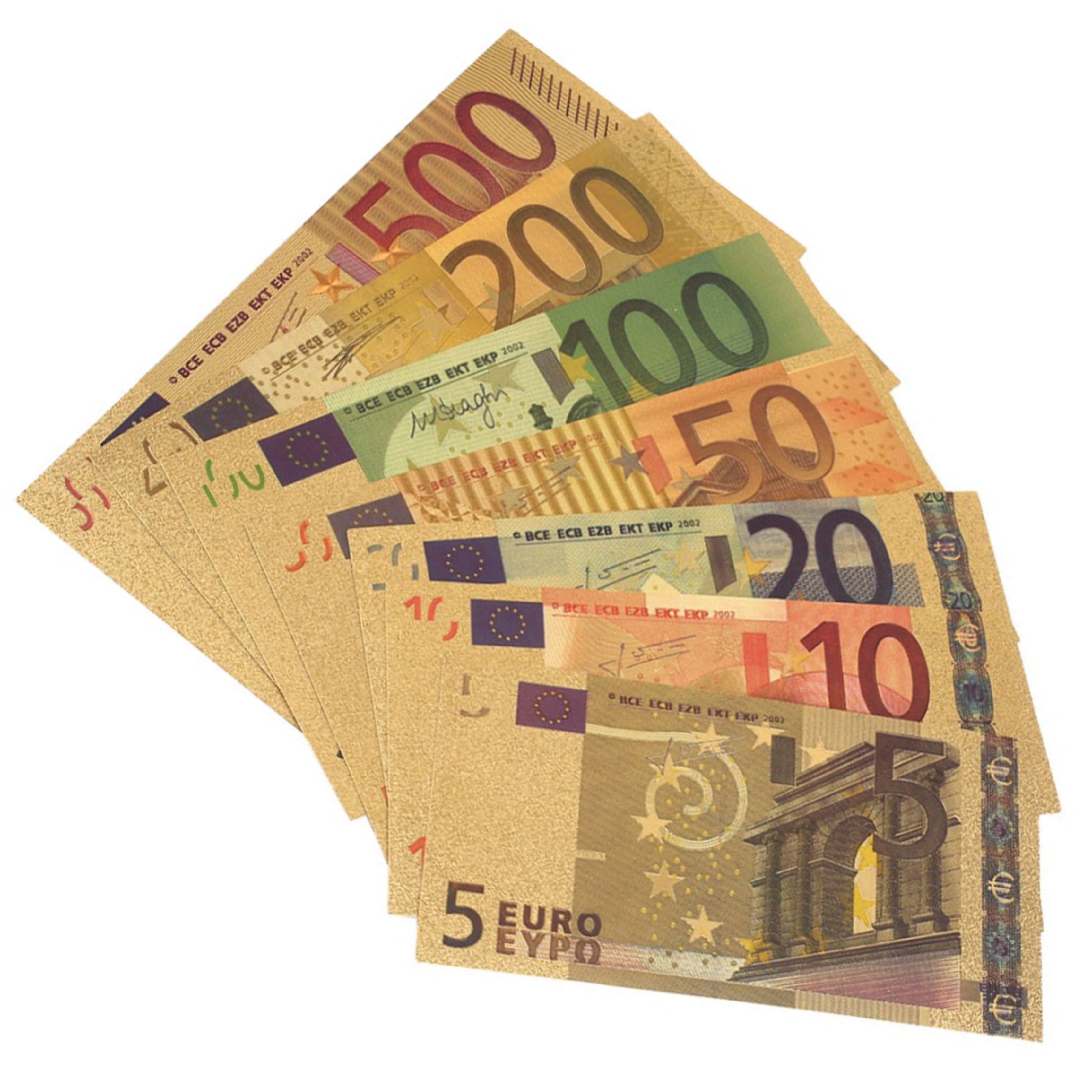 € EURO 24K Golden Banknotes Foil