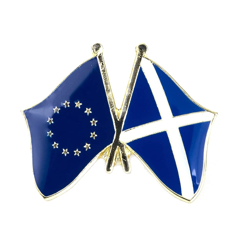 Pin de amistad entre la Unión Europea y Escocia