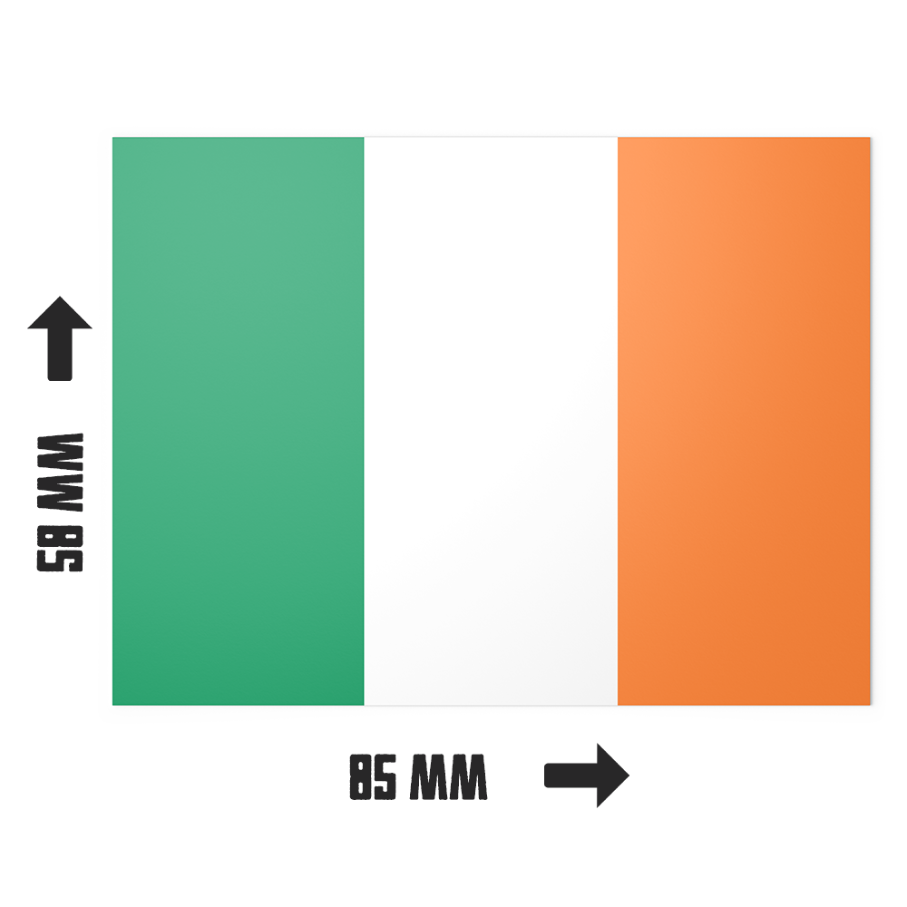 20 X Ireland Flag Stickers