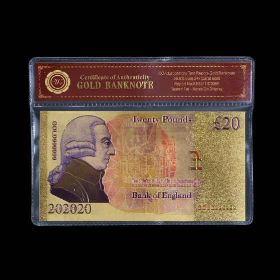 £20 UK Golden Banknote