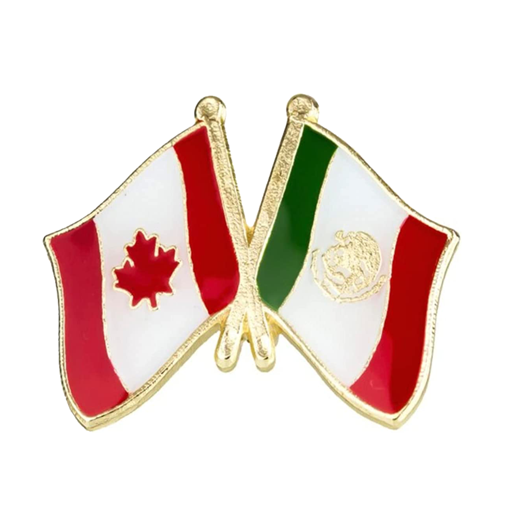 Pin de la amistad entre Canadá y México
