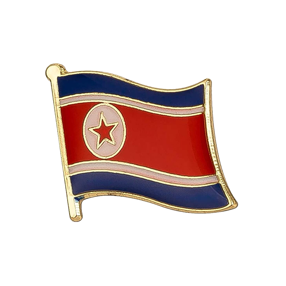 North Korea Flag Pin Badge