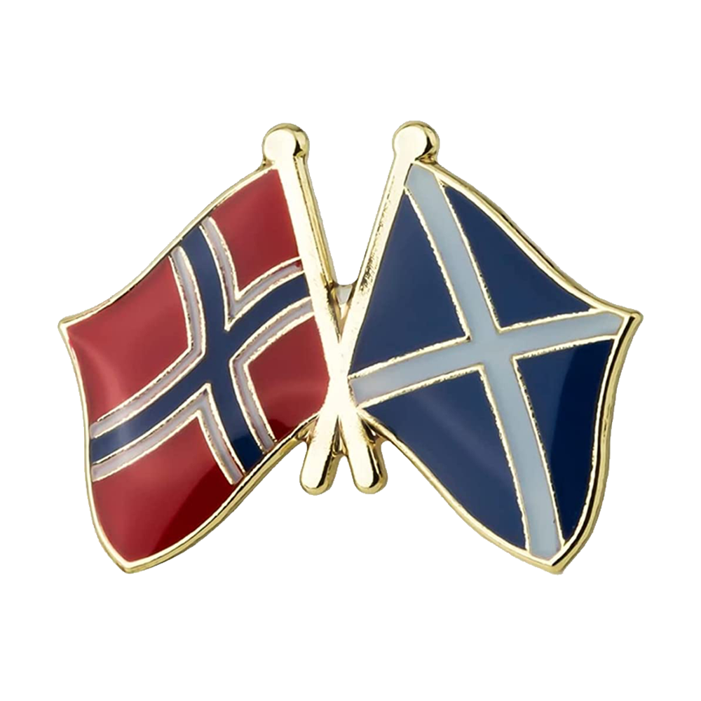 Pin de la amistad entre Noruega y Escocia