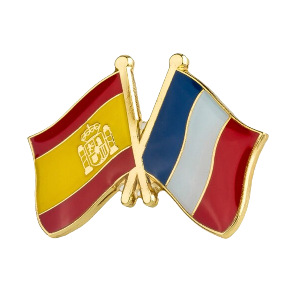 Pin de la amistad entre España y Francia