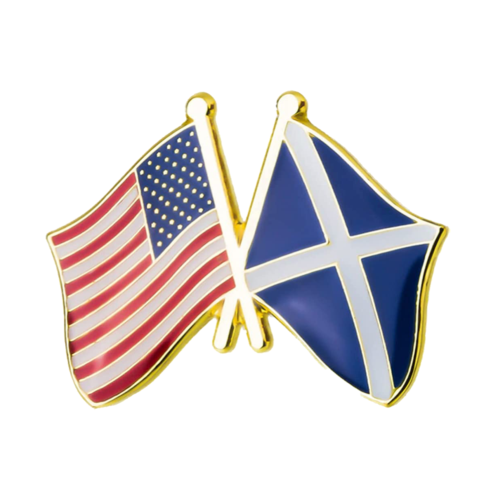Pin de la amistad entre Estados Unidos y Escocia